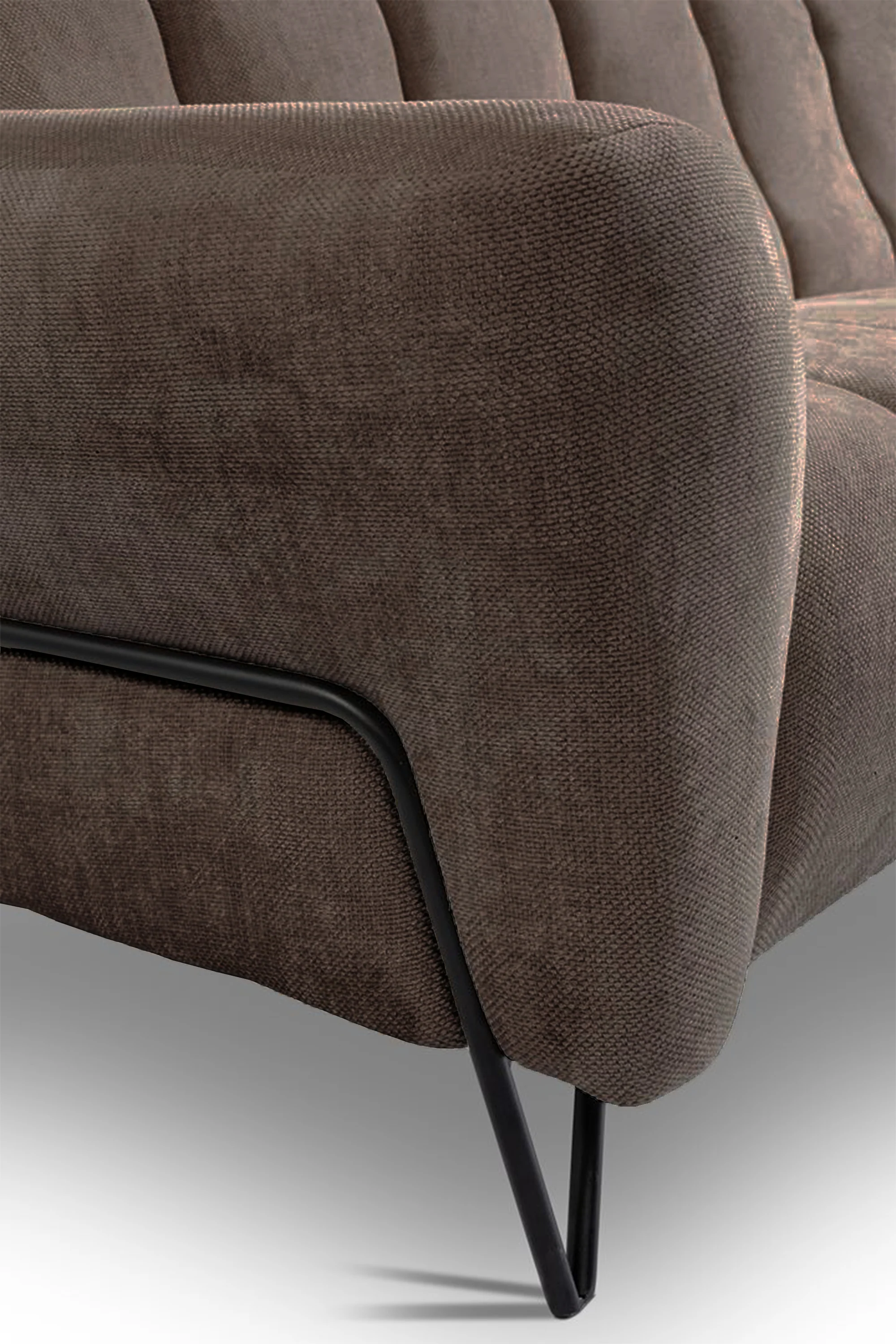 Sofa trzyosobowa Volare brązowa szenil łatwoczyszczący - Image 4