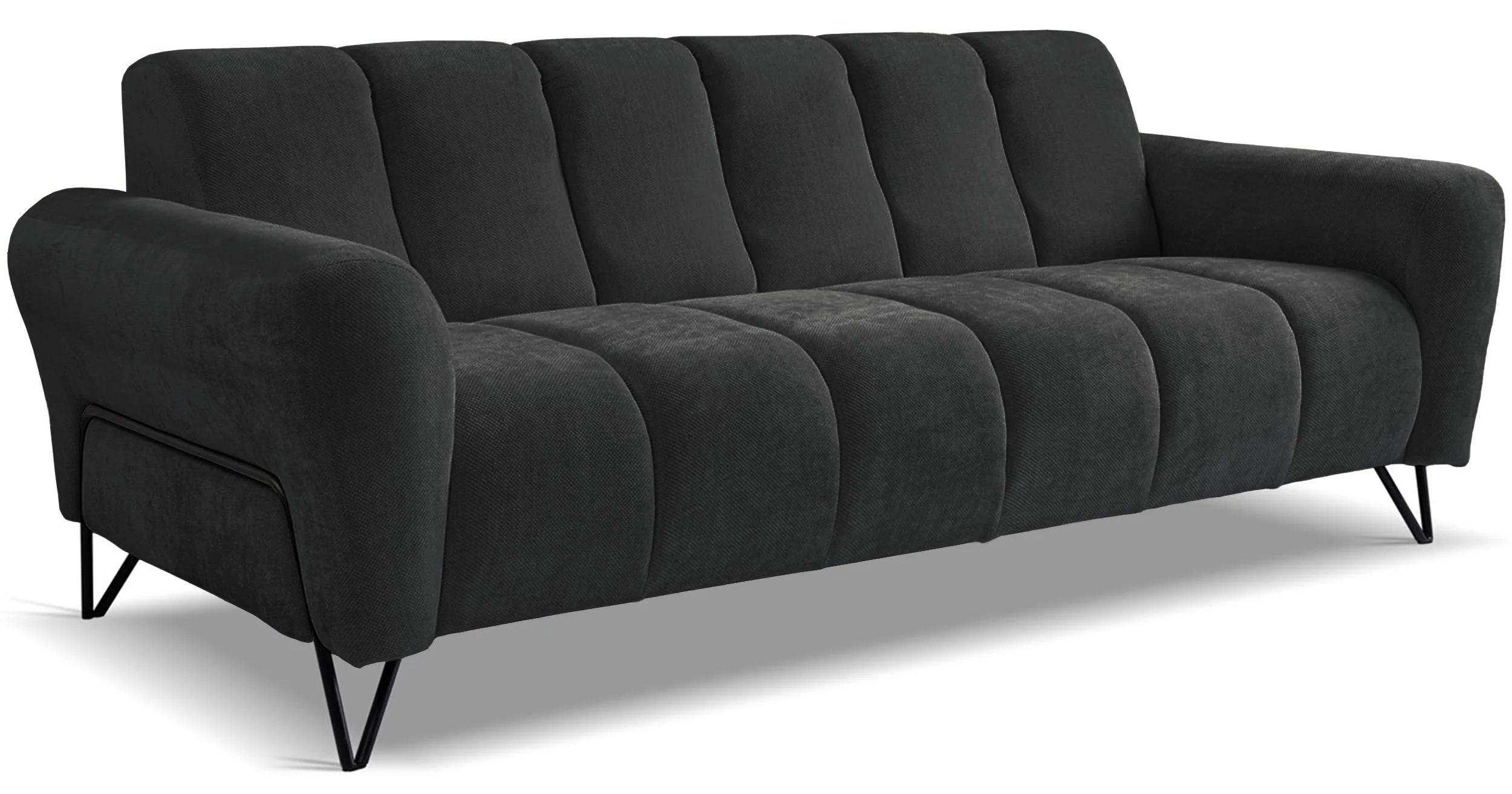 Sofa trzyosobowa Volare grafitowa szenil łatwoczyszczący - Image 3