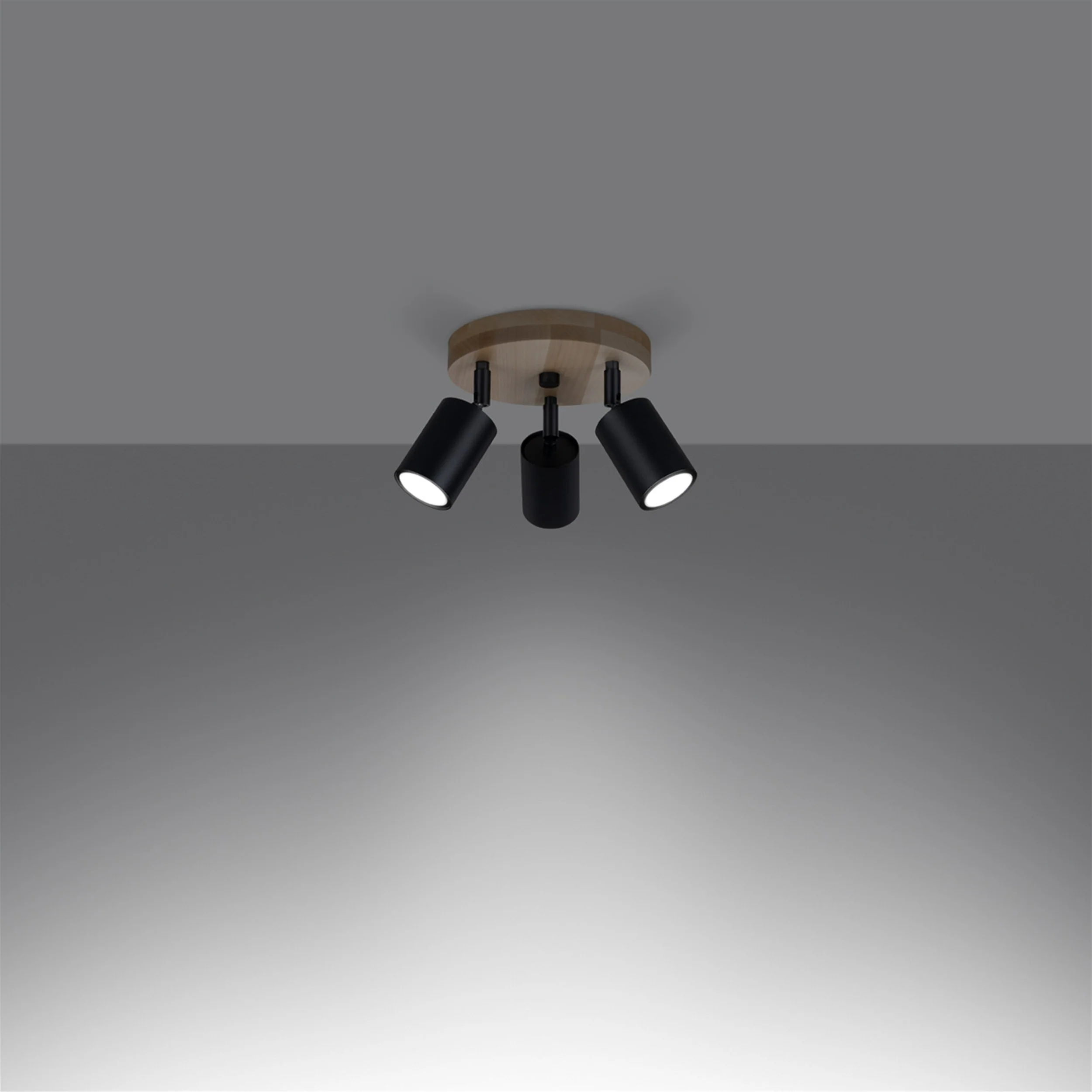 Spot Verdo x3 czarny na okrągłej podsufitce - Image 3