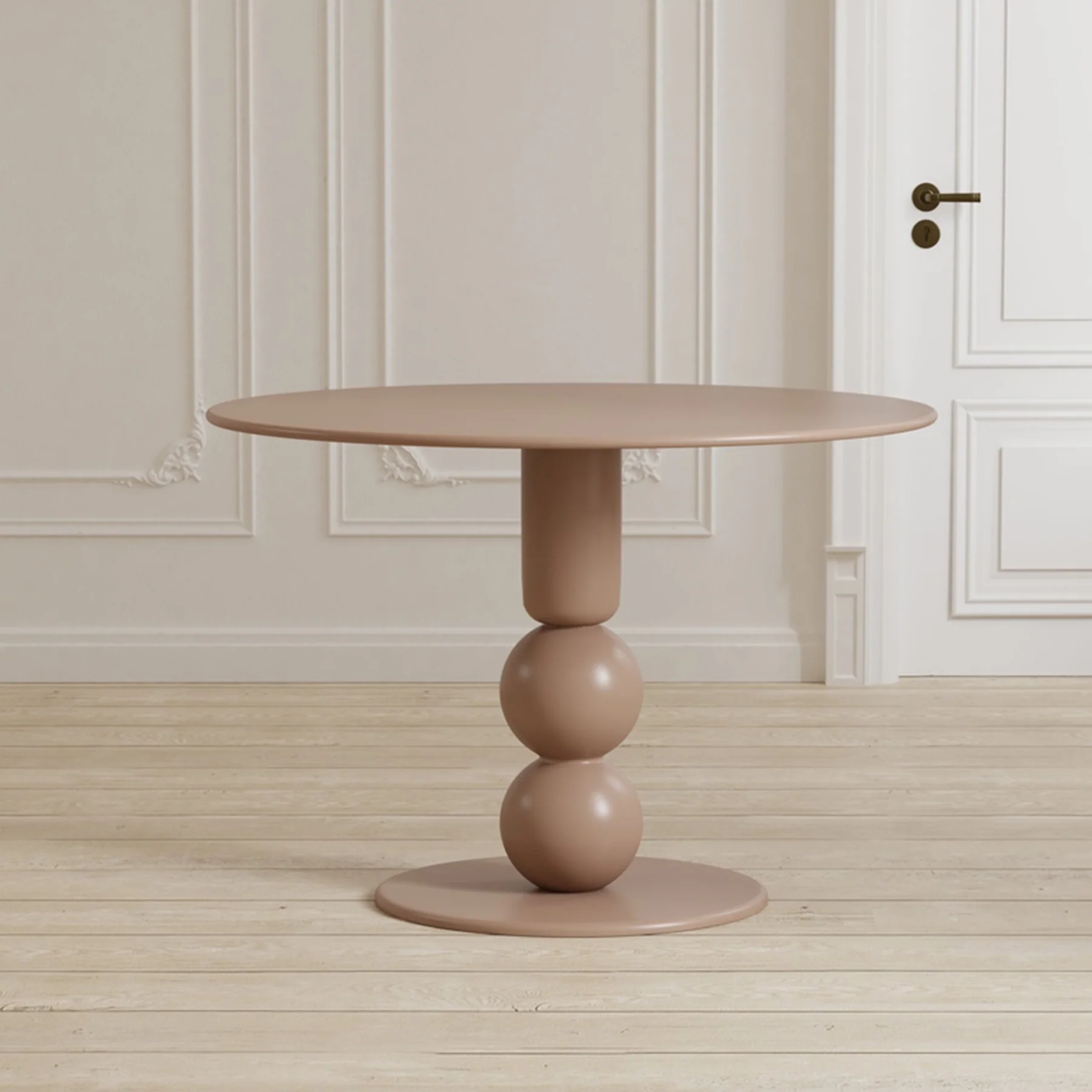 Stół do jadalni Boule okrągły 110 cm jasnobrązowy - Image 2