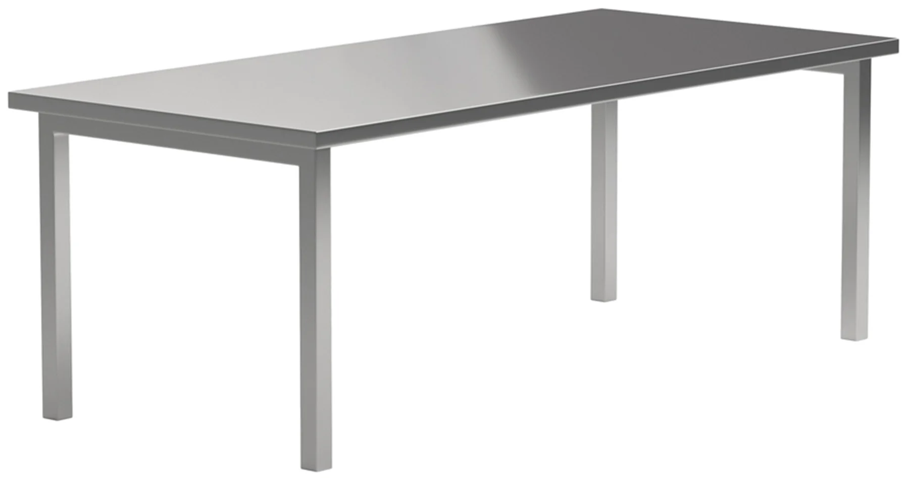 Stół do jadalni Cilo 210x95 cm metalowy srebrny