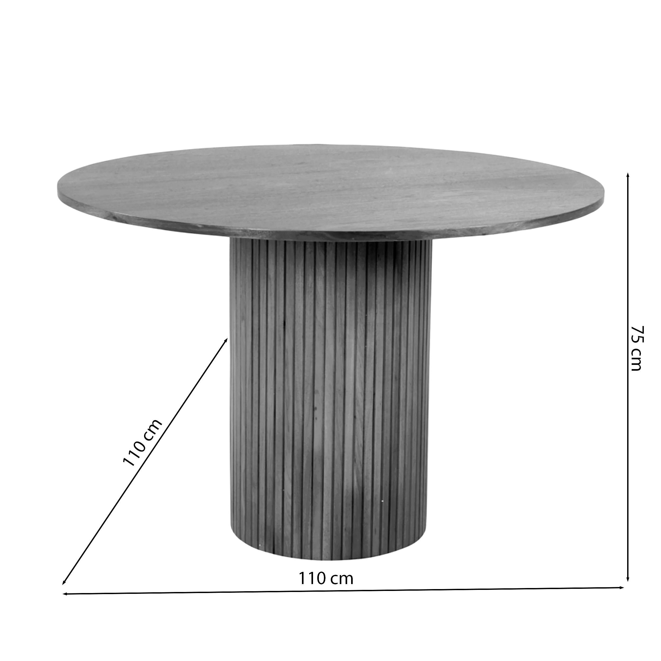 Stół do jadalni Gratorm 110x110 cm lamele dąb bielony - Image 10