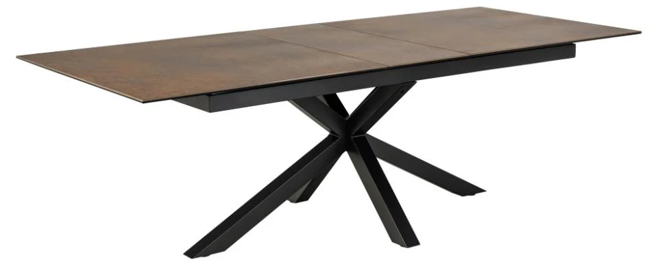 Stół do jadalni Kardema ceramiczny blat rozkładany o wzorze brązowej rdzy 168-210 cm - Image 2