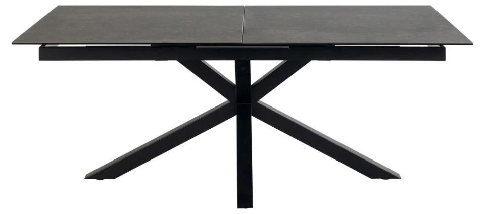 Stół do jadalni Kardema ceramiczny czarny blat na metalowej podstawie rozkładany 200-240 cm - Image 2