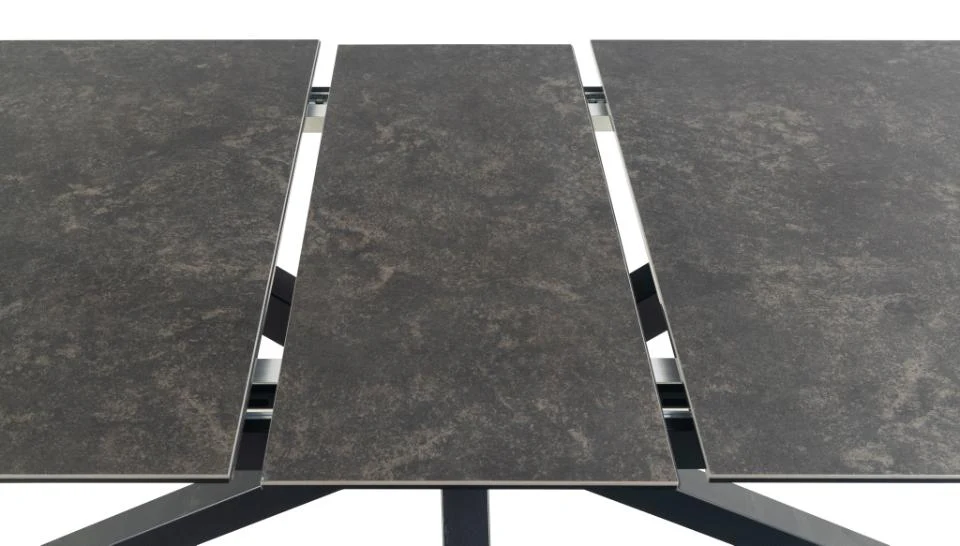 Stół do jadalni Kardema ceramiczny czarny blat na metalowej podstawie rozkładany 200-240 cm - Image 3