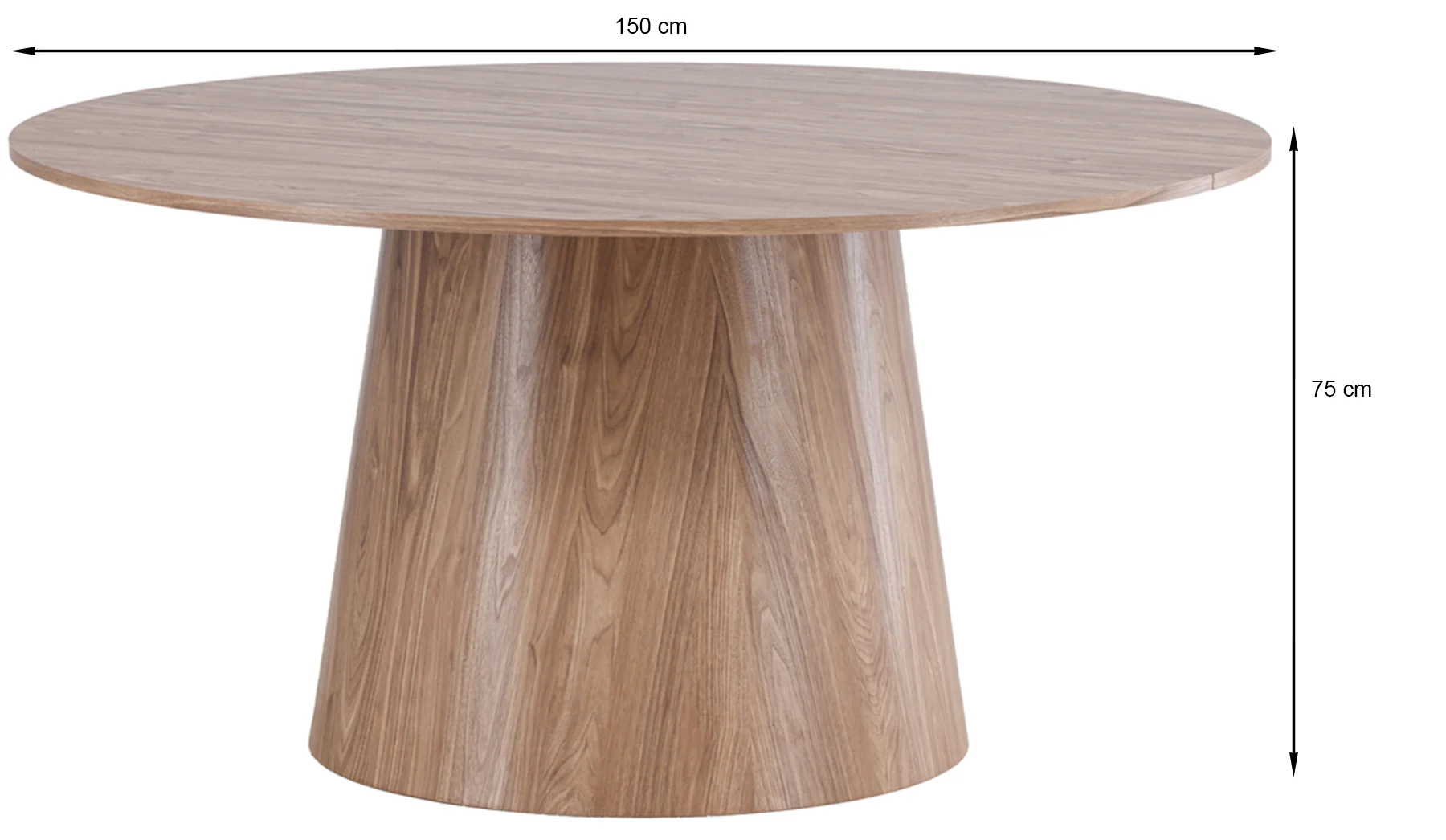 Stół do jadalni Lanzo okrągły 150 cm jasny orzech - Image 6
