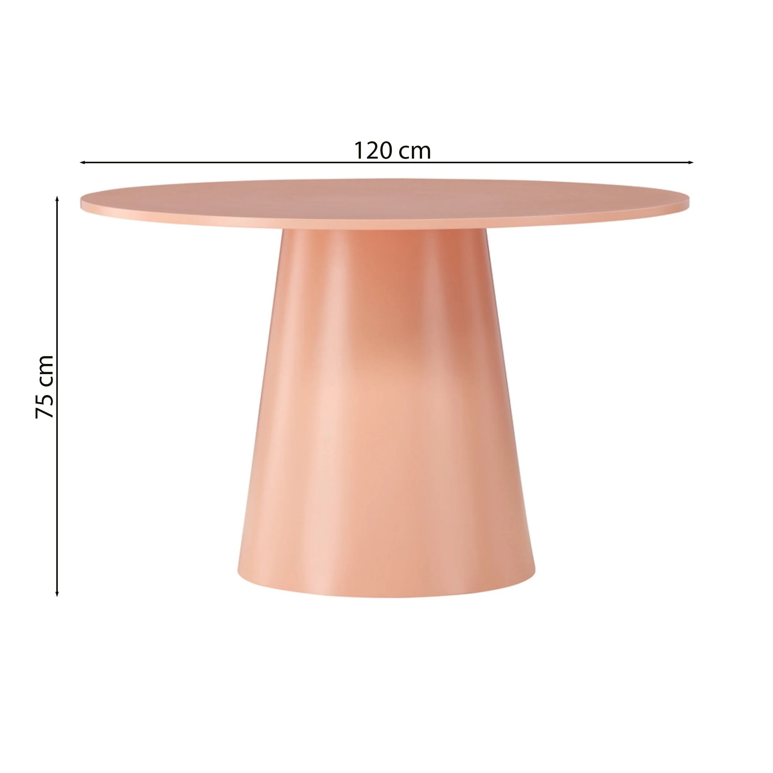 Stół do jadalni Lanzo okrągły średnica 120 cm brzoskwiniowy - Image 6