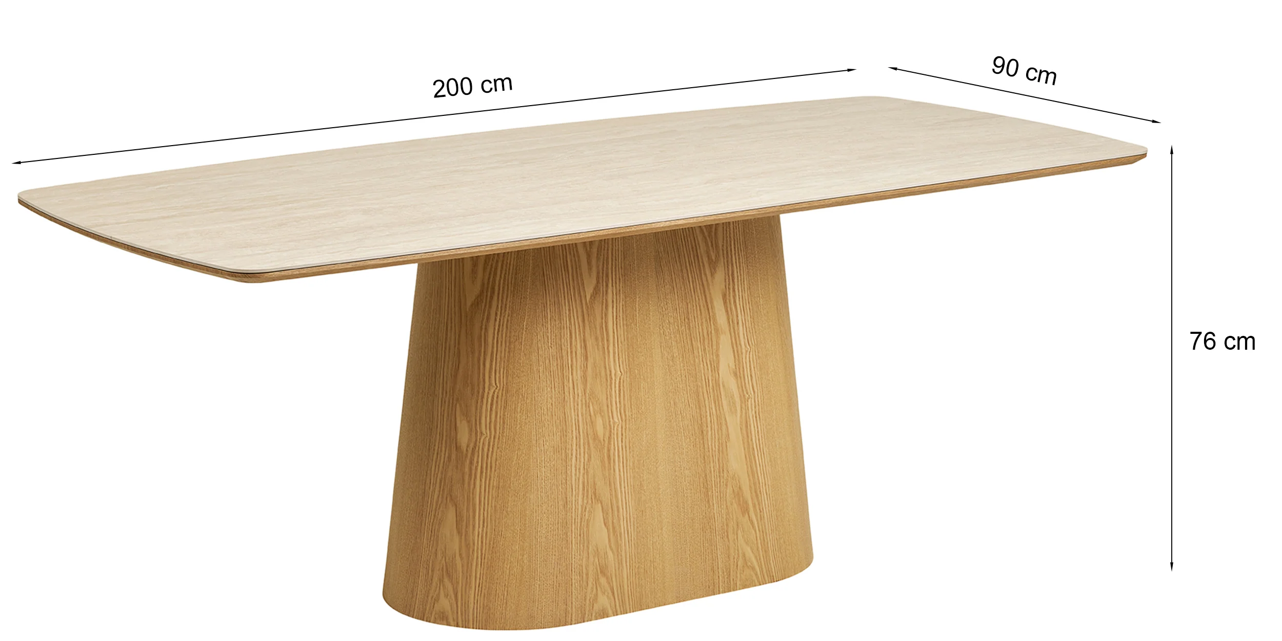 Stół do jadalni Noli 200x90 cm dąb naturalny - Image 7