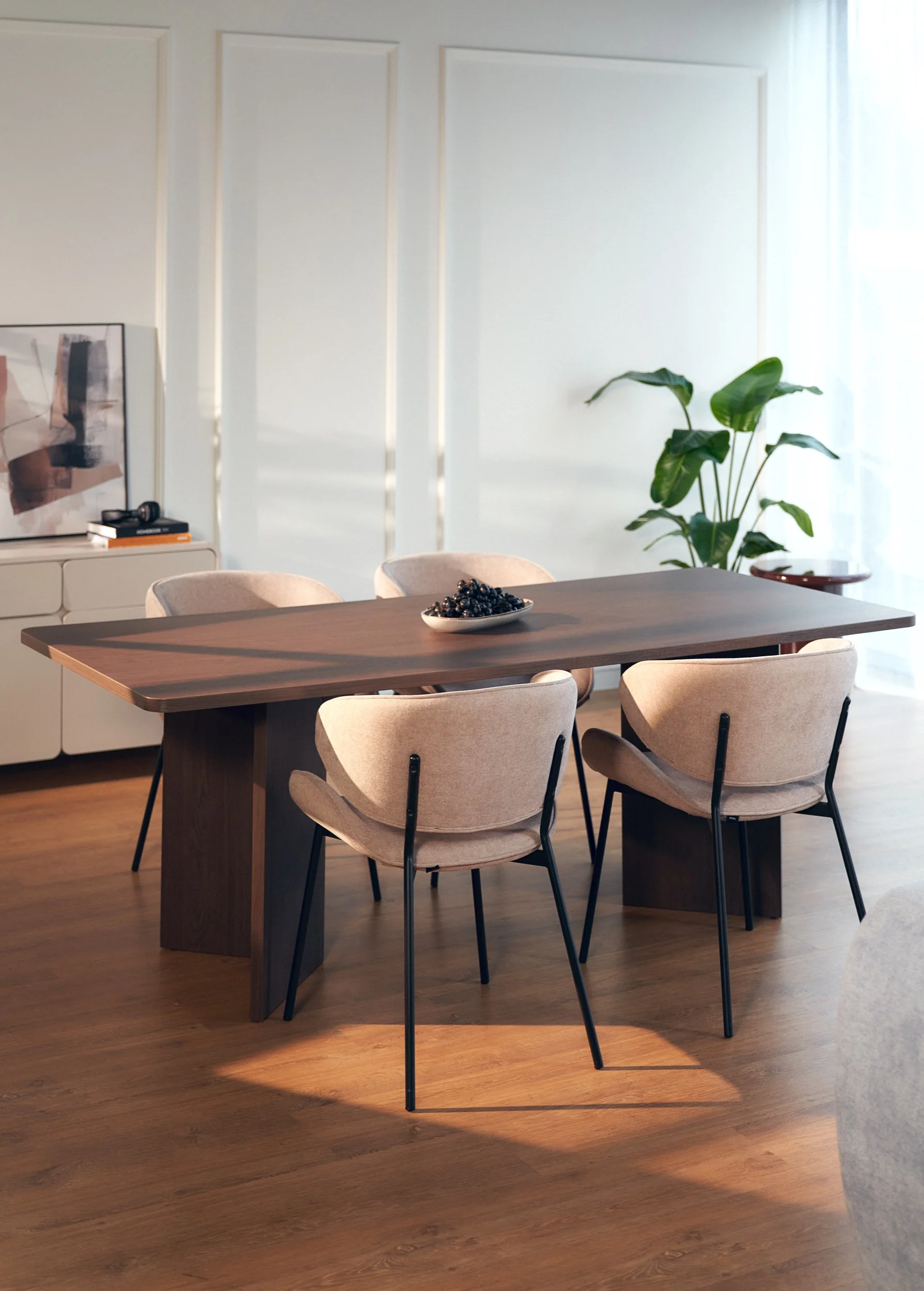 Stół do jadalni Qubeo 204x90 cm jesion prestige bronze - Image 2