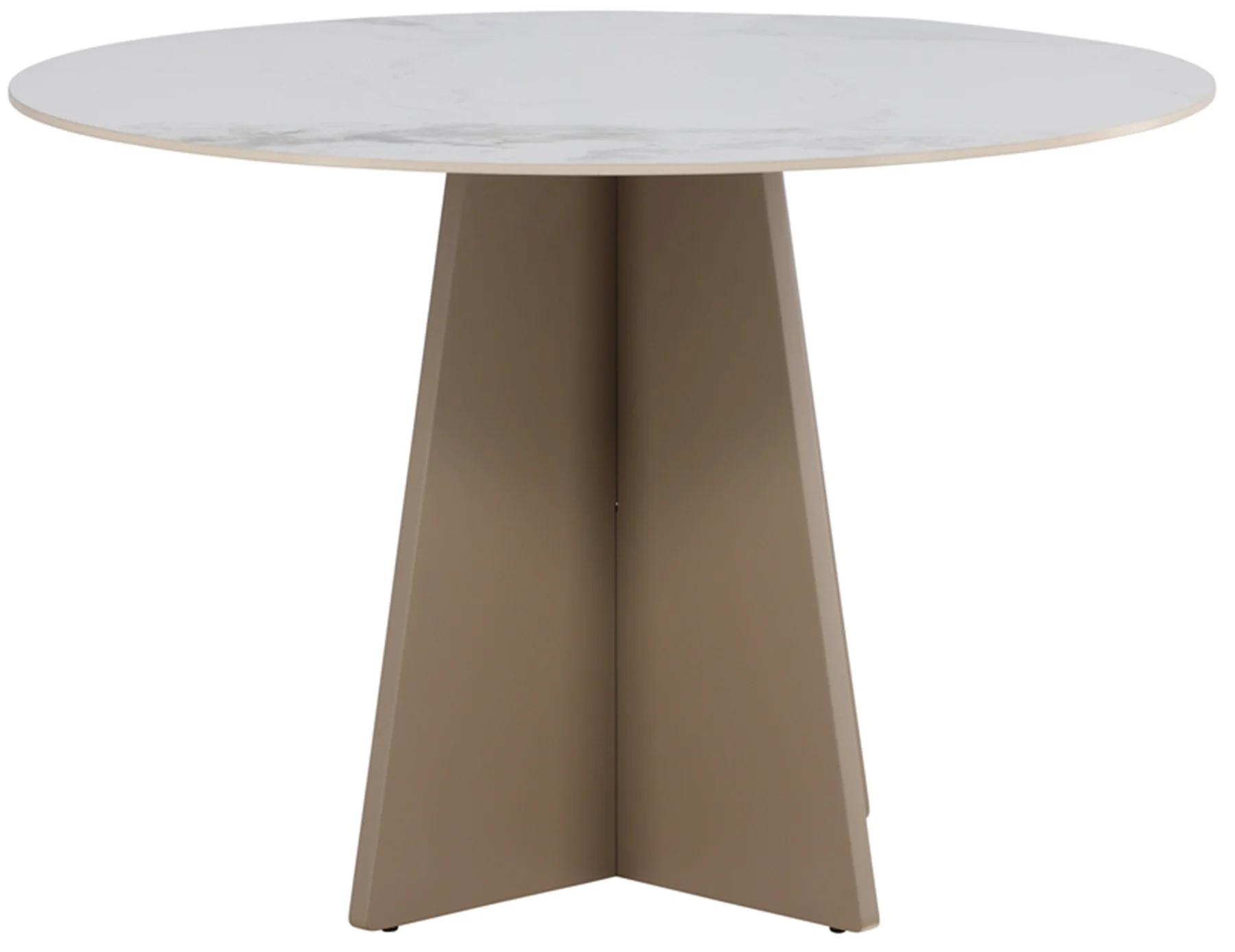 Stół do jadalni Quishly okrągły 110 cm beżowy - Image 4