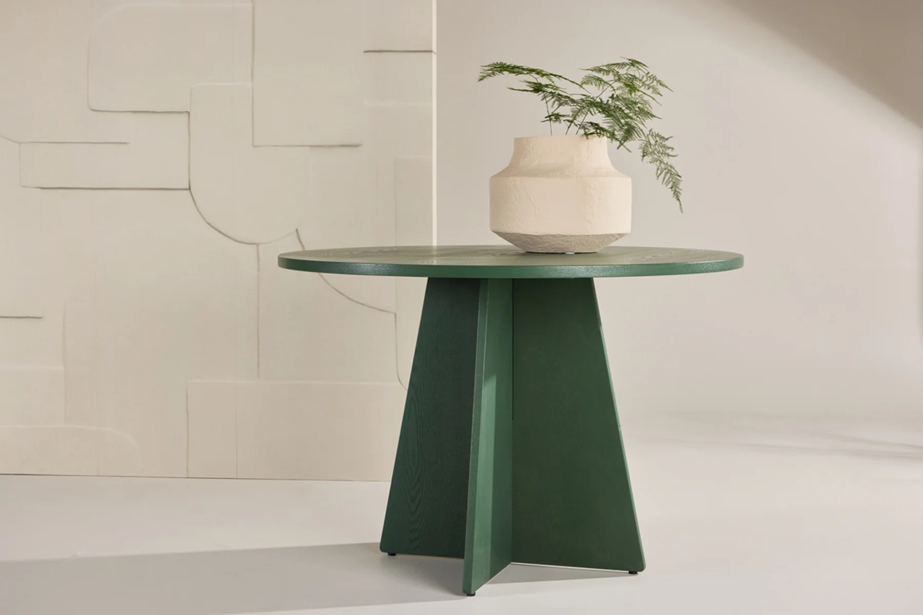 Stół do jadalni Quishly okrągły 110 cm zielony - Image 2