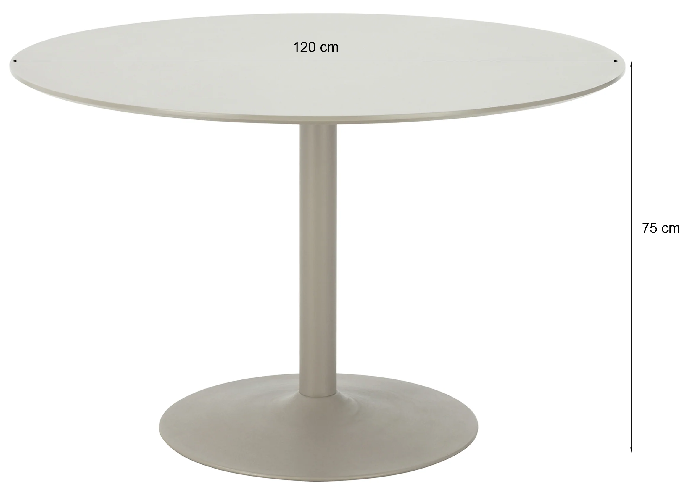 Stół do jadalni Riva okrągły 120 cm beżowy - Image 6