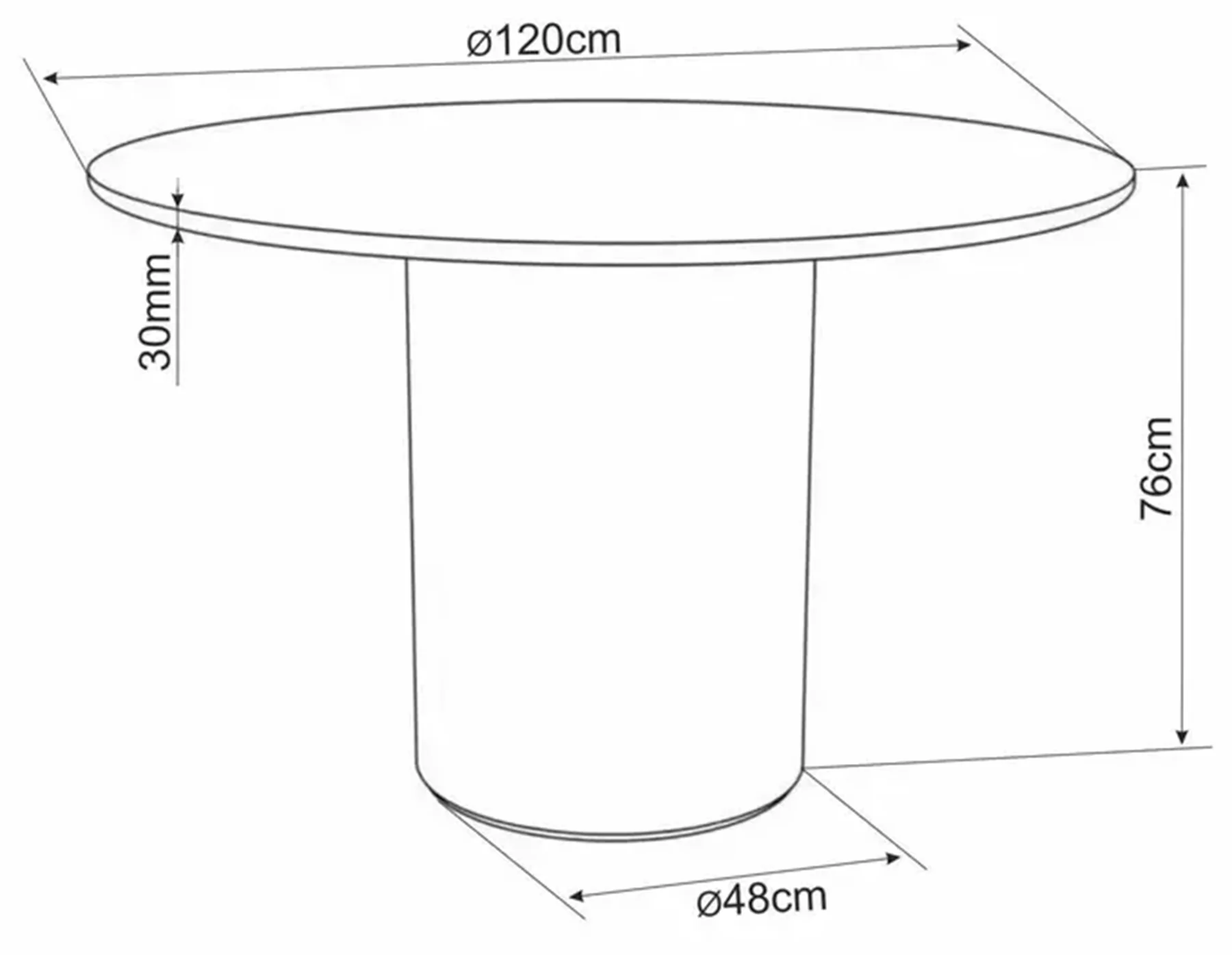 Stół do jadalni Rondo okrągły 120 cm dąb naturalny - Image 4