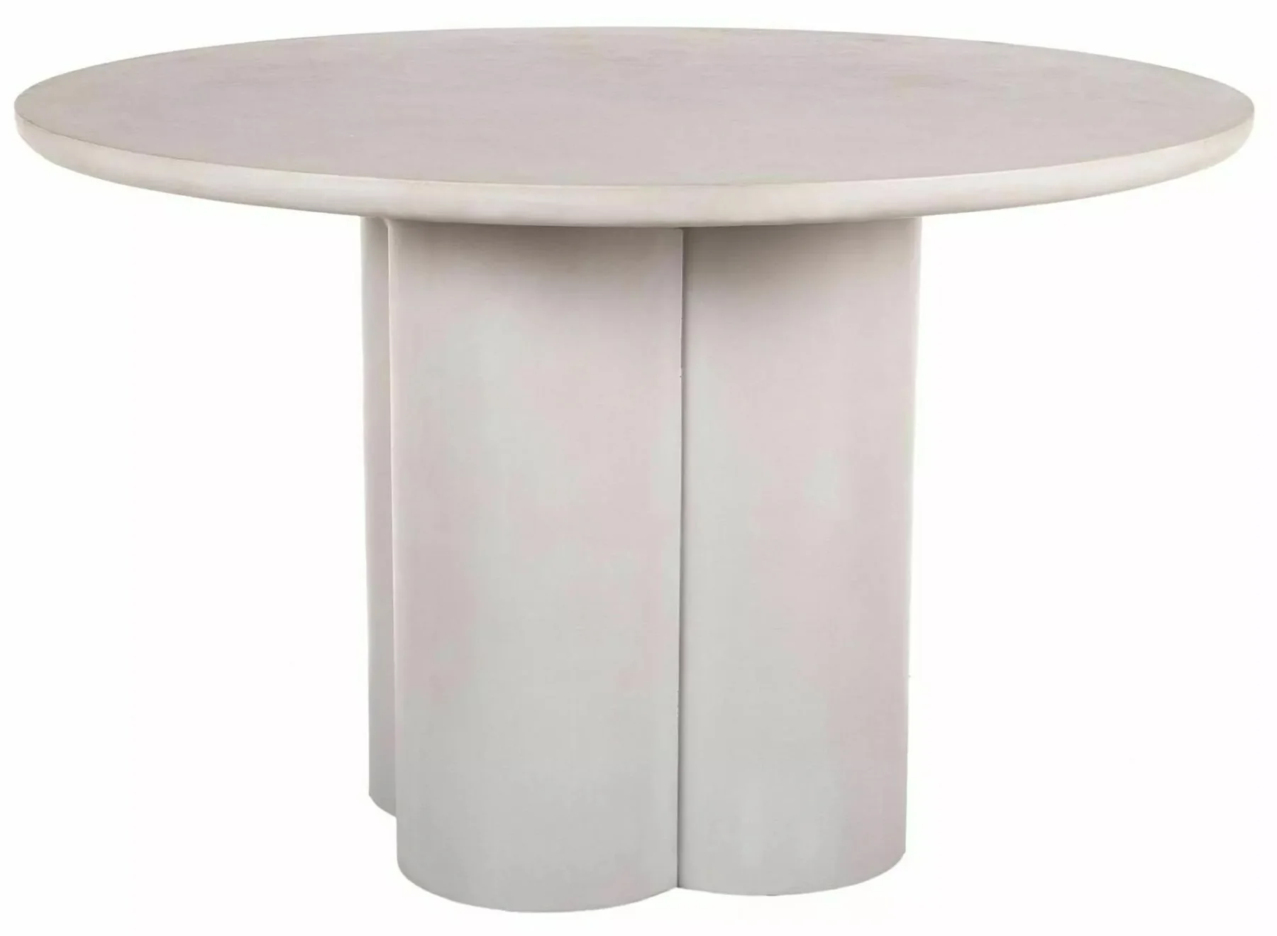 Stół do jadalni Rosalia okrągły 120 cm jasnoszary mikrocement