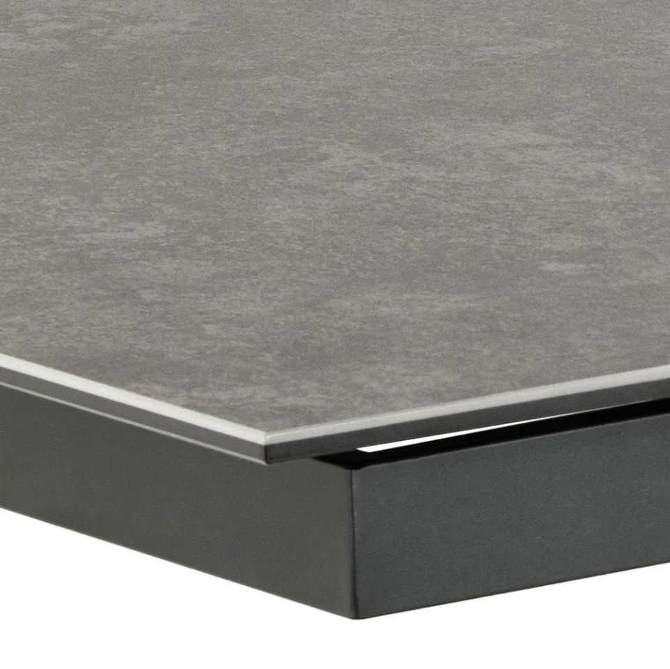 Stół do jadalni Shimess ceramiczny blat o wzorze czarnego betonu 200-240 cm - Image 4