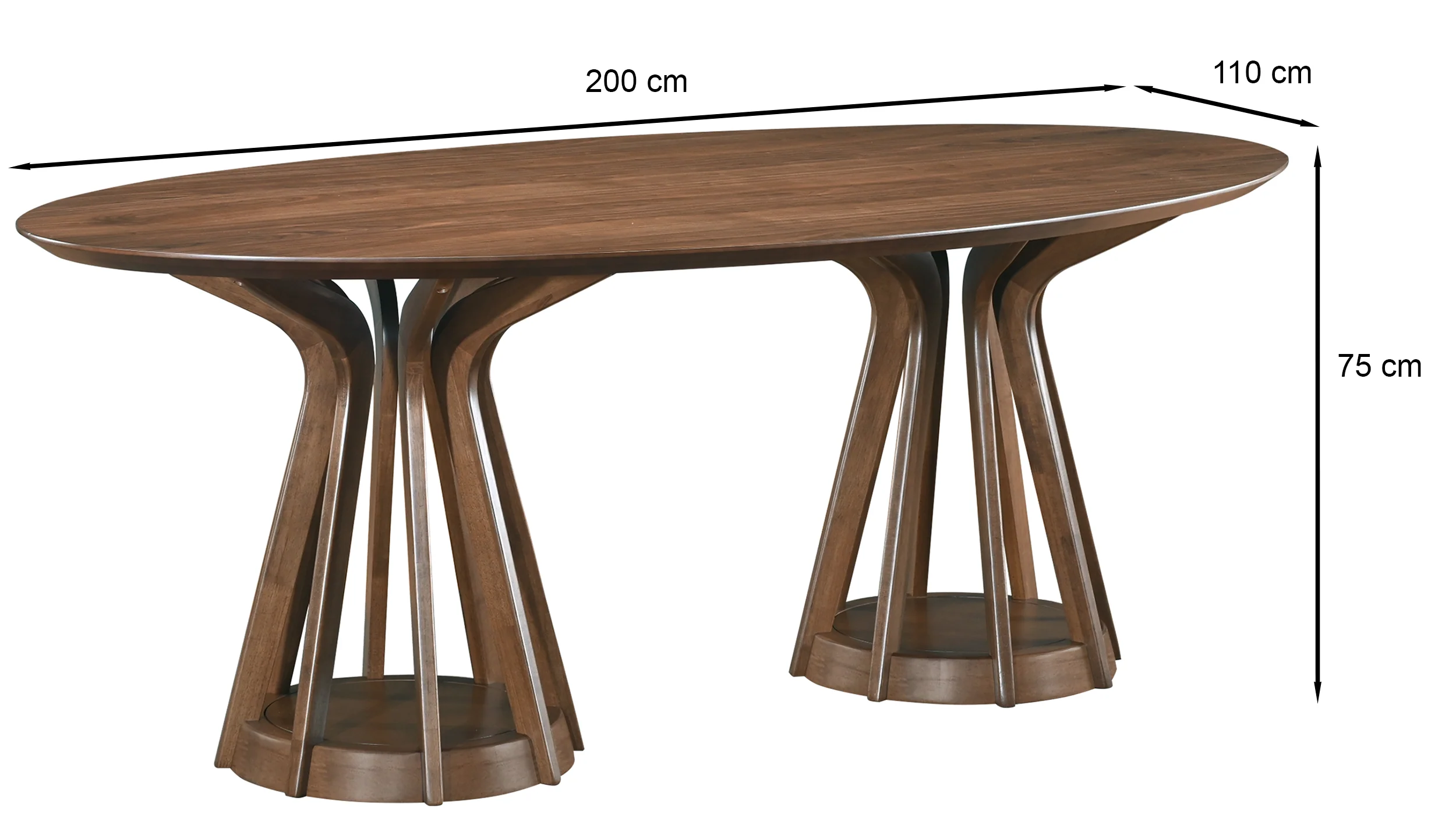 Stół do jadalni Stenne 200x110 cm orzech - Image 6