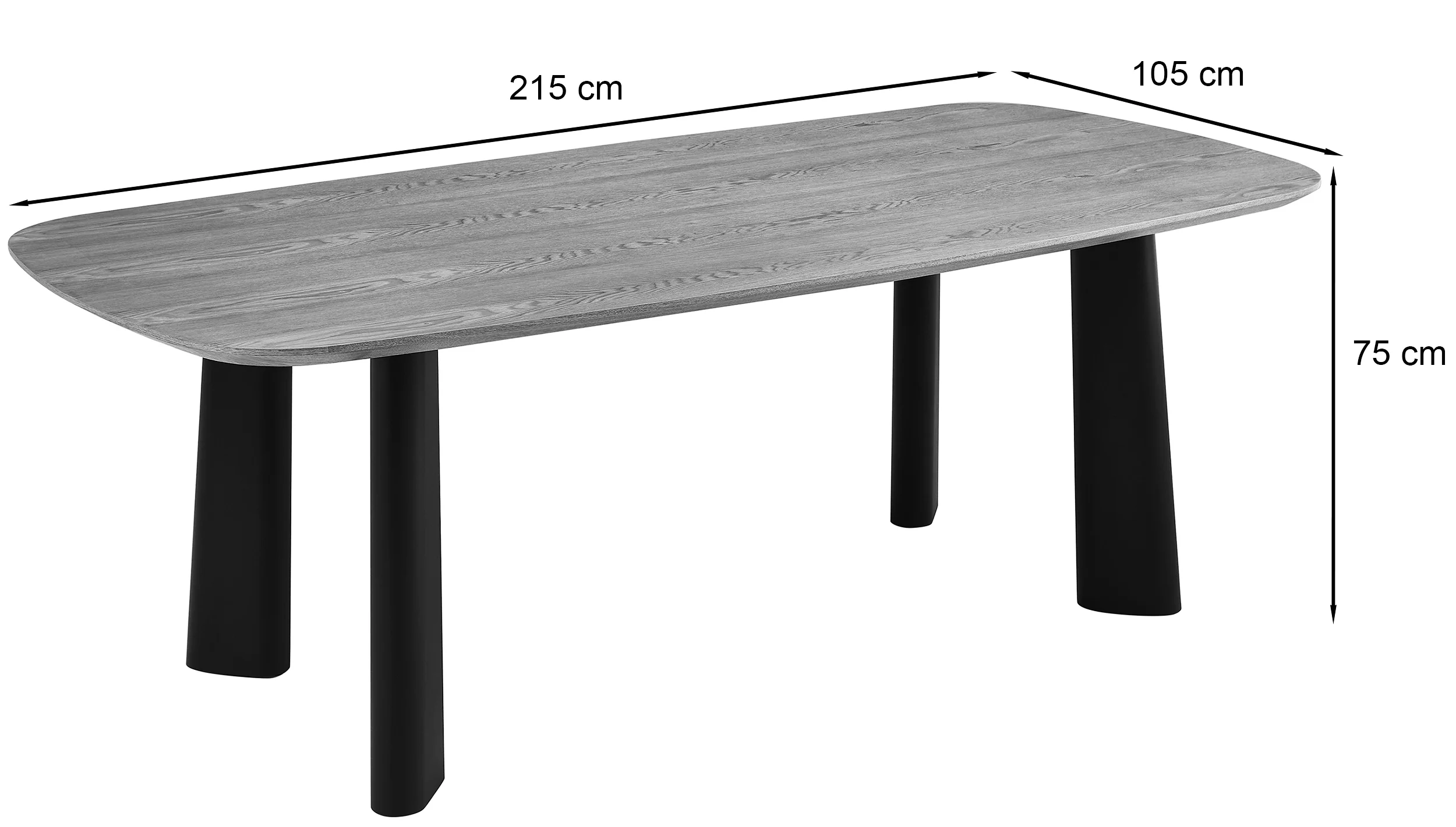 Stół do jadalni Viciate 215x105 cm fornir dąb naturalny - Image 6