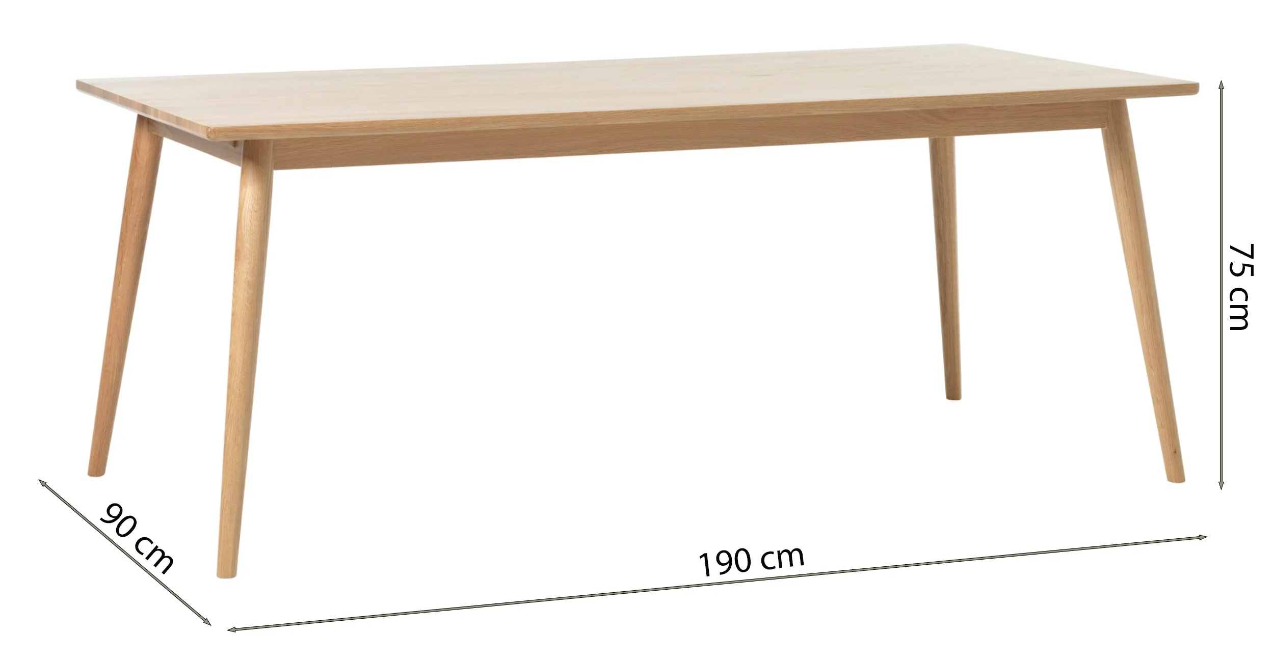 Stół do jadalni Visimmy 90x190 cm dąb - Image 7