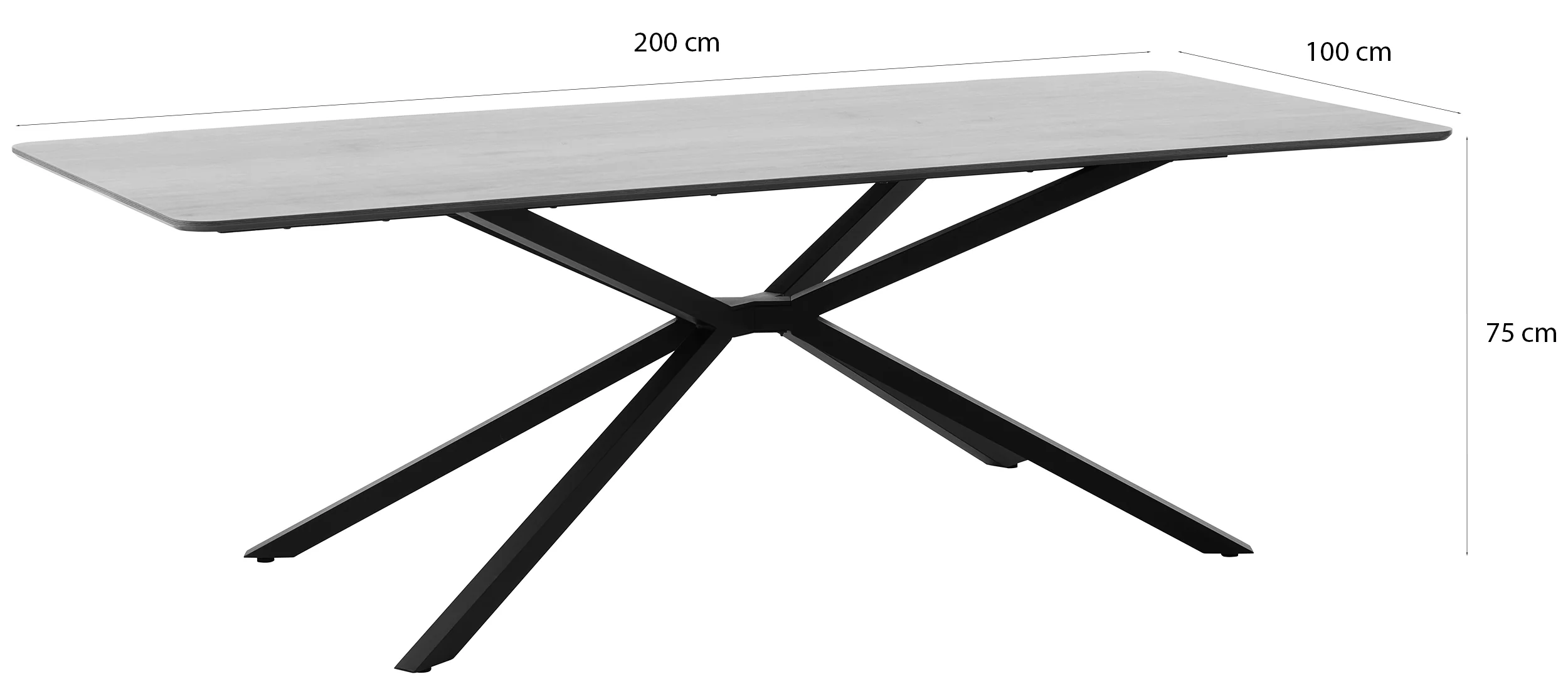 Stół Obleos 100x200 cm dąb naturalny - Image 5