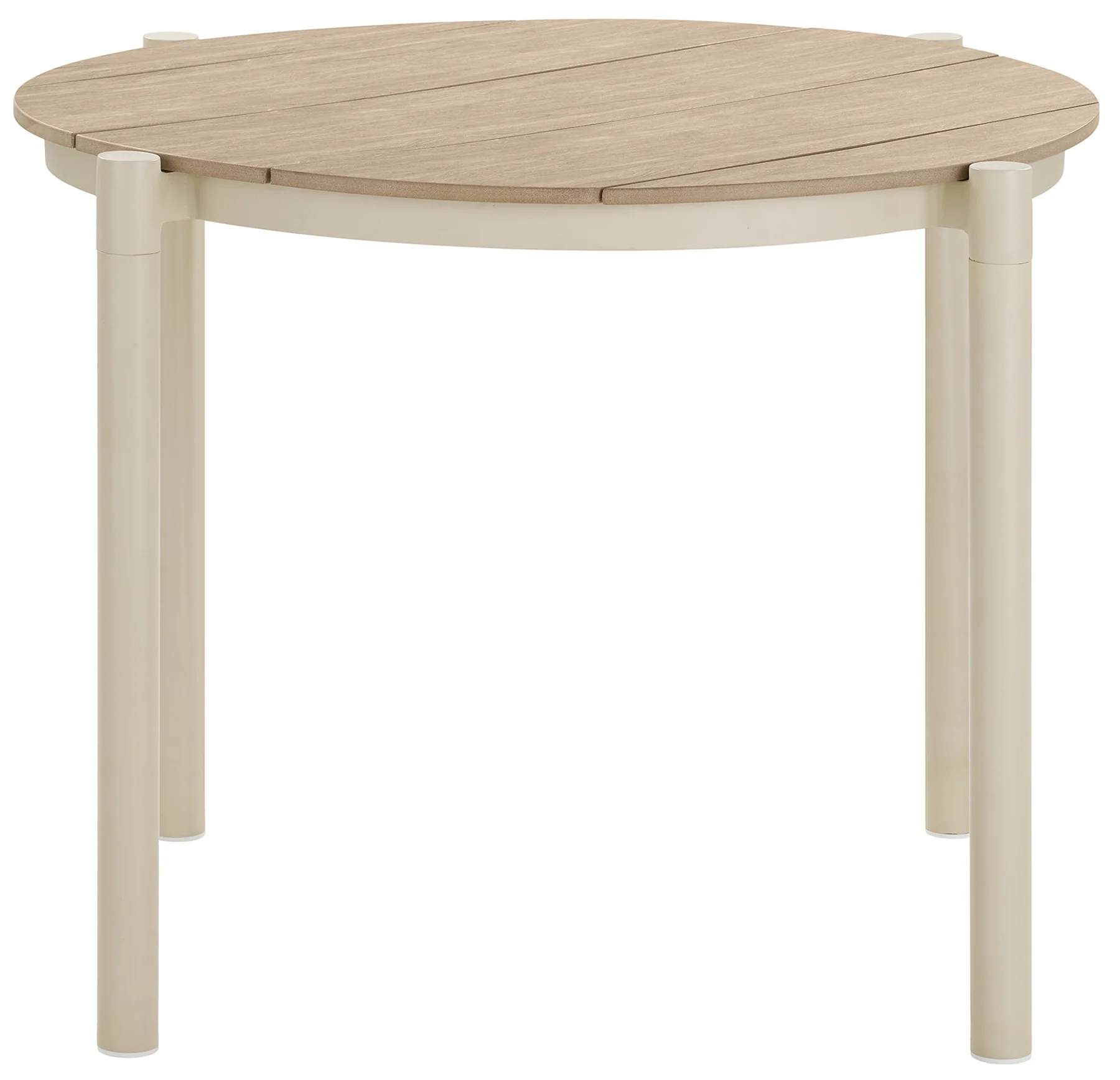 Stół ogrodowy Abela okrągły 90 cm beżowy - Image 4