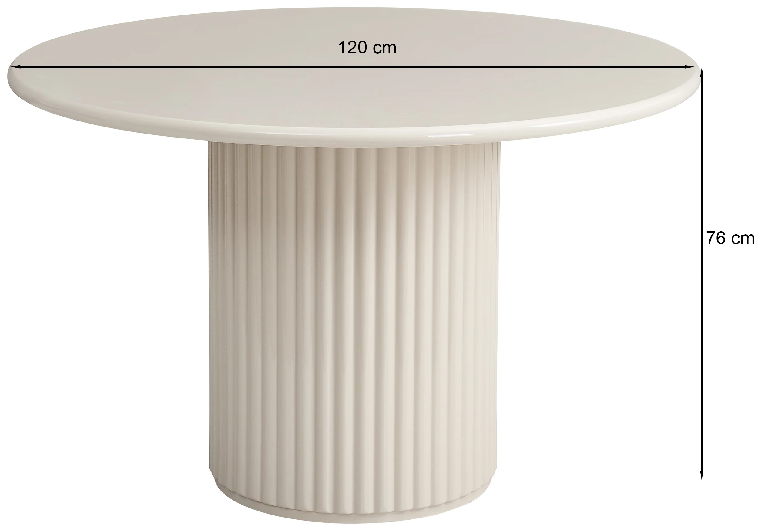Stół okrągły do jadalni Prinise 120 cm zielony wysoki połysk - Image 10