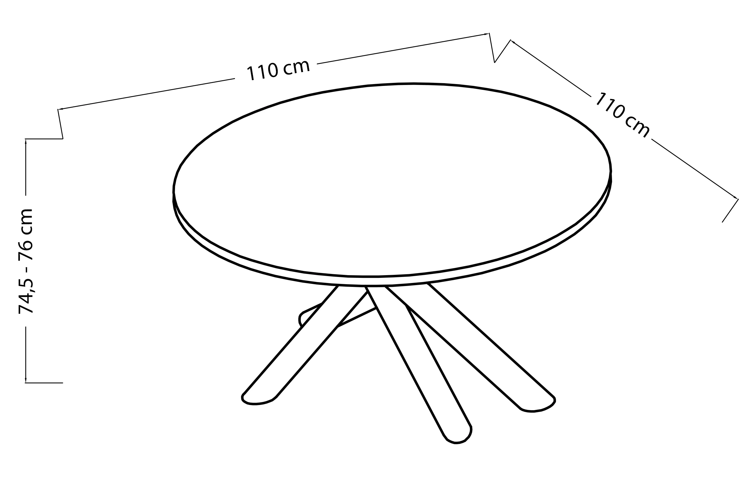 Stół okrągły Fjorn 110 cm dąb artisan - Image 9