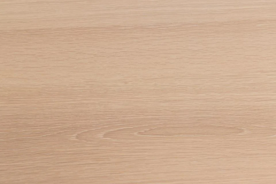 Stół okrągły Gimmar dąb bielony z lamelową podstawą 120 cm - Image 4