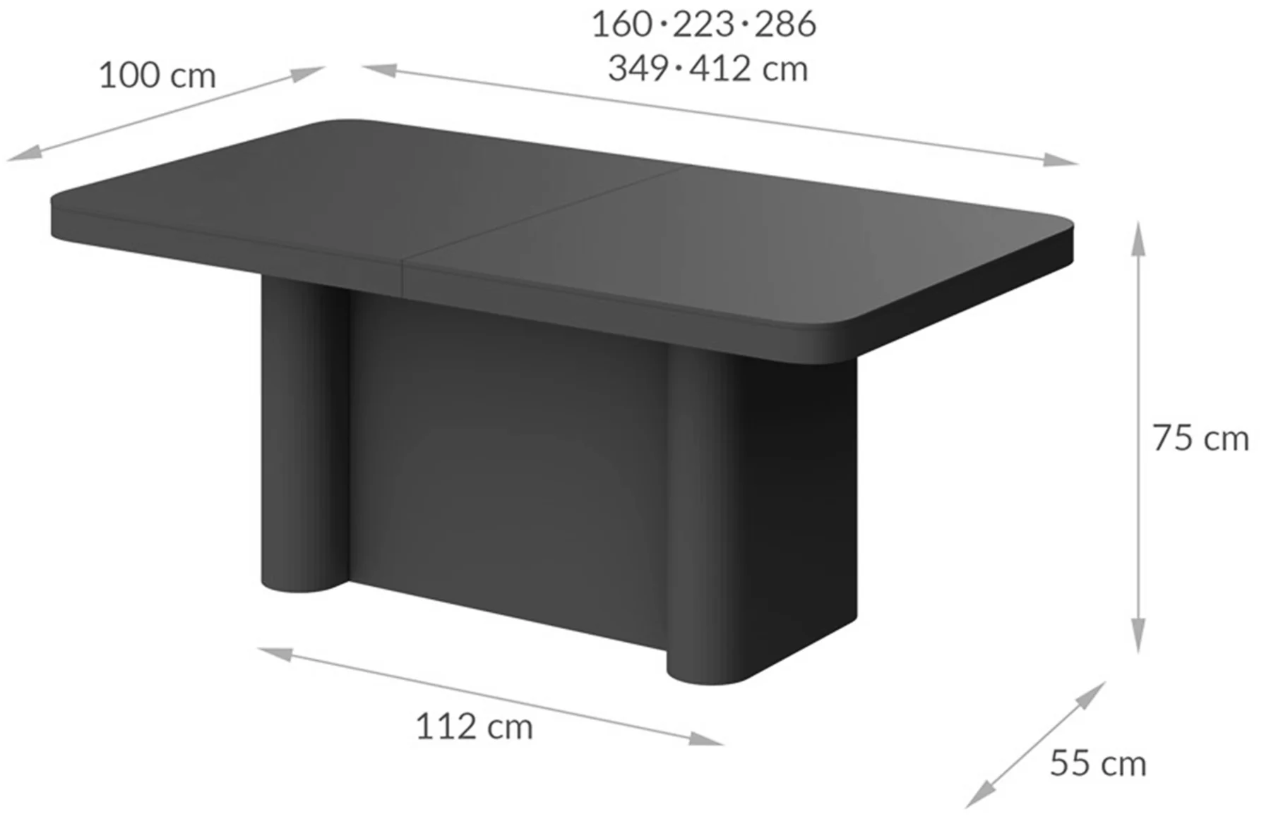Stół rozkładany Dictivve 160-412x100 cm miętowy mat - Image 3
