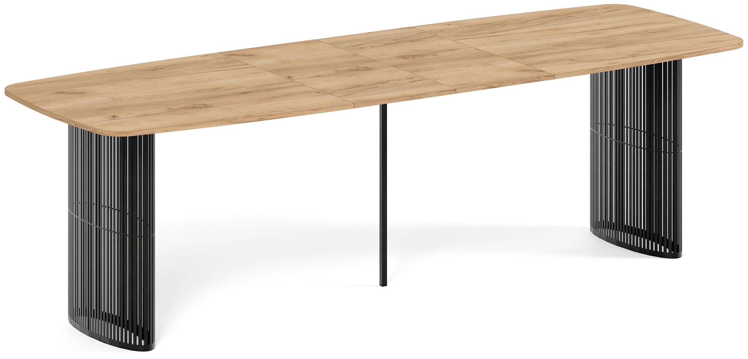 Stół rozkładany do jadalni Avenor 180-256 cm Dąb Craft z czarnymi nogami - Image 2