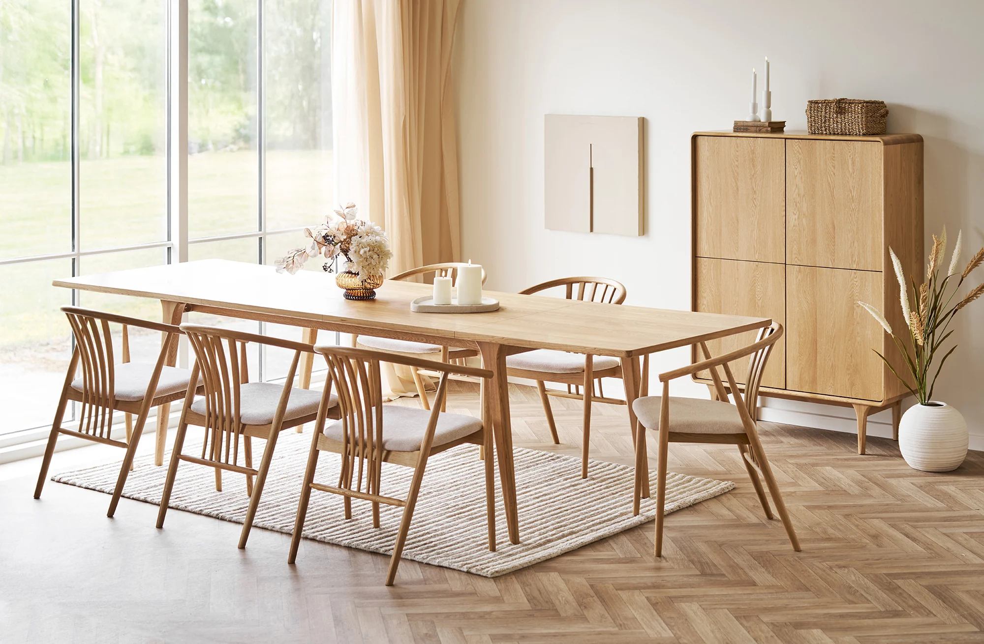 Stół rozkładany do jadalni Darwin 240-340x100 cm dąb naturalny - Image 2