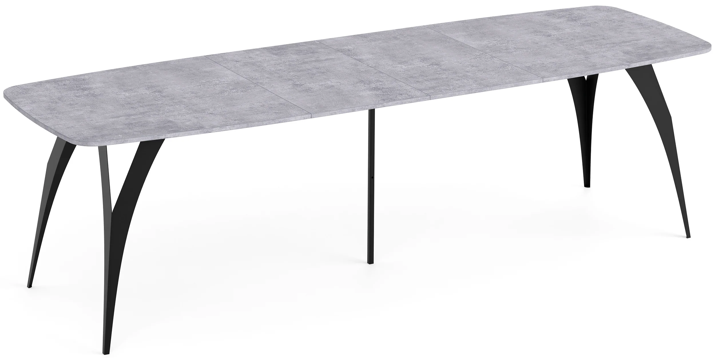 Stół rozkładany do jadalni Diffini 180-280x90 cm Bellato Szary z czarnymi nogami - Image 2