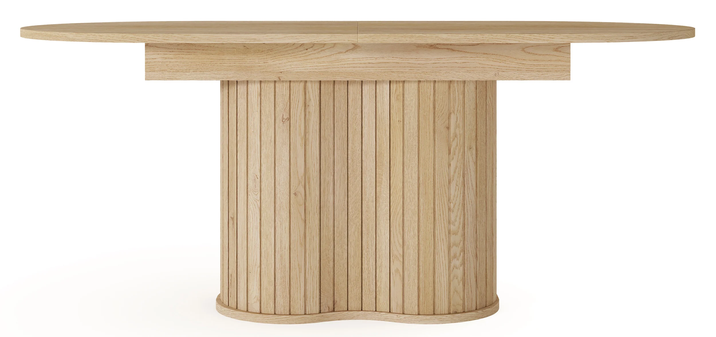Stół rozkładany do jadalni Lovi owalny z ryflowaniem 180-220x90 cm dąb cremona - Image 6
