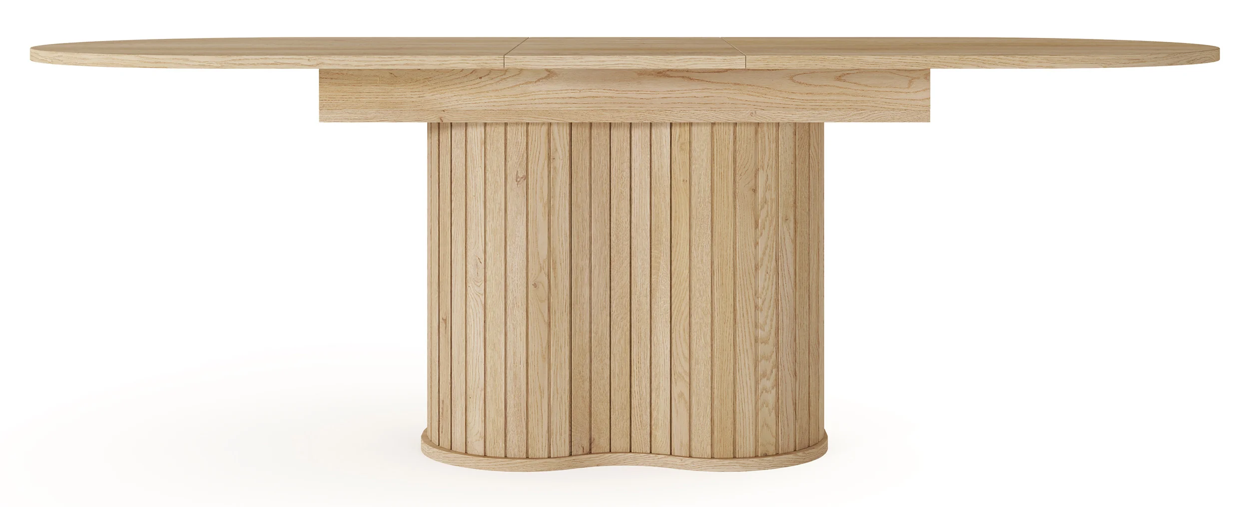 Stół rozkładany do jadalni Lovi owalny z ryflowaniem 180-220x90 cm dąb cremona - Image 8