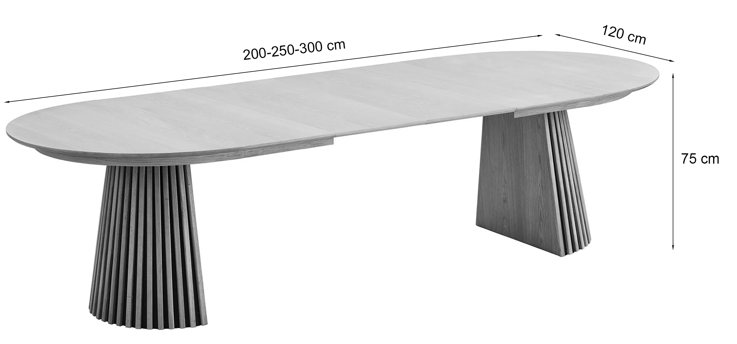 Stół rozkładany do jadalni Nenters 200-300x120 cm dąb naturalny - Image 8