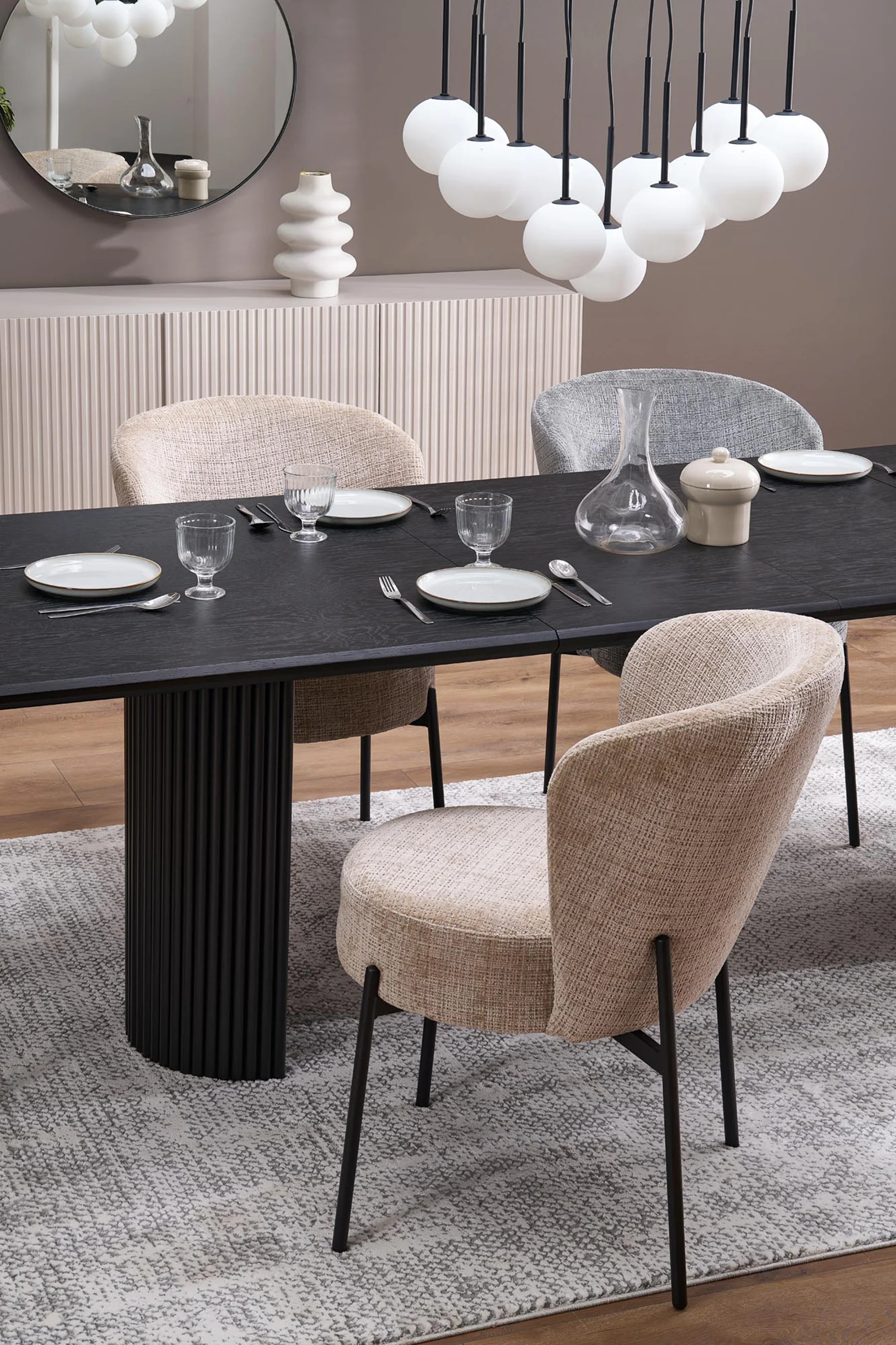 Stół rozkładany do jadalni Tavarro 160-250x90 cm dąb czarny - Image 3