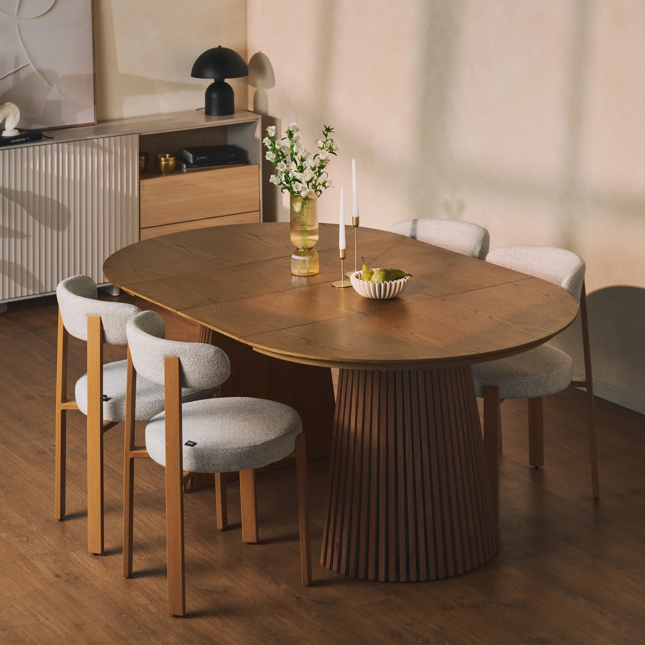 Stół rozkładany Formisty 120-200x120 cm lamele dąb naturalny - Image 3
