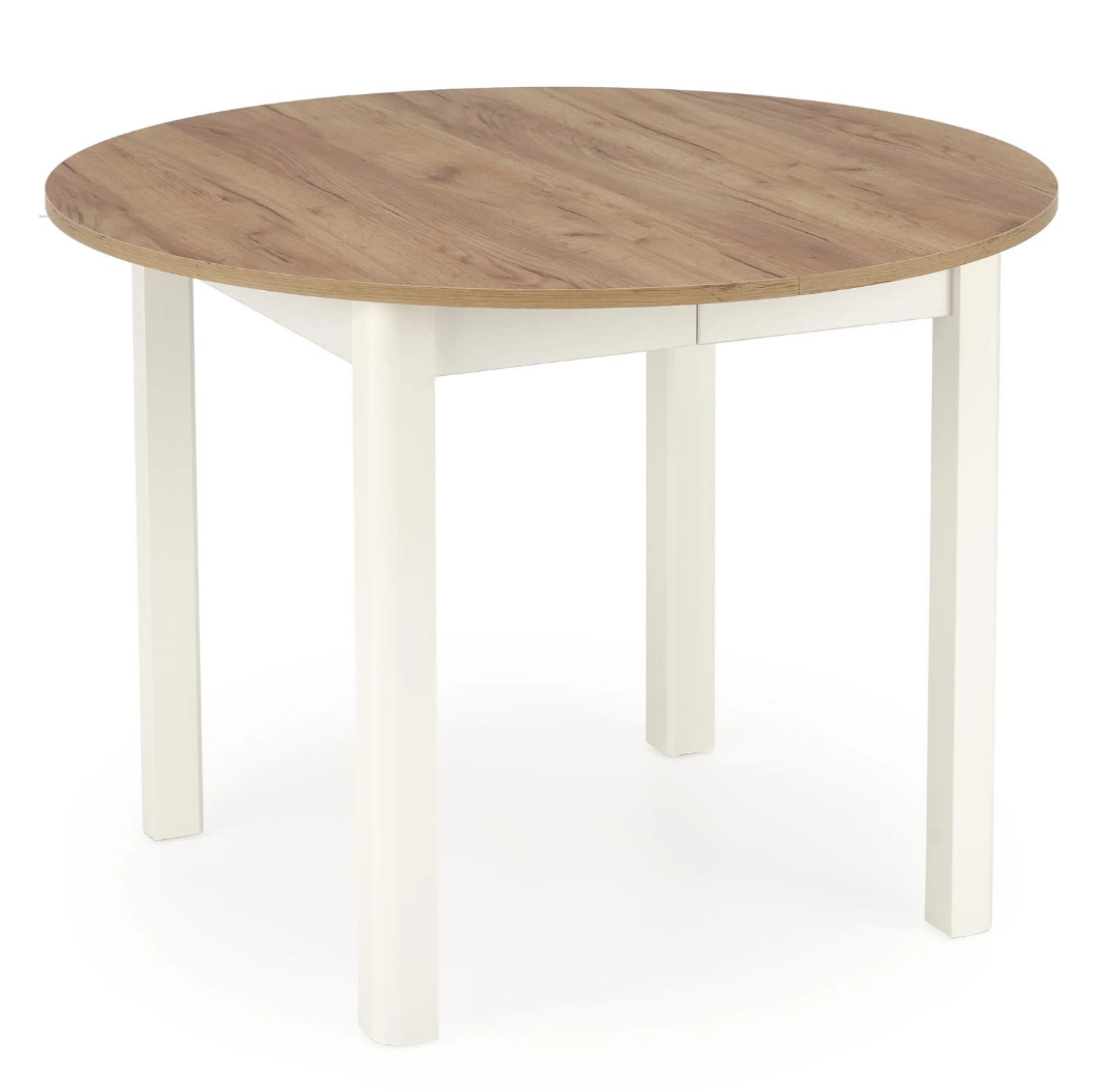 Stół rozkładany Nelloom 102-142x102 dąb craft/ biały