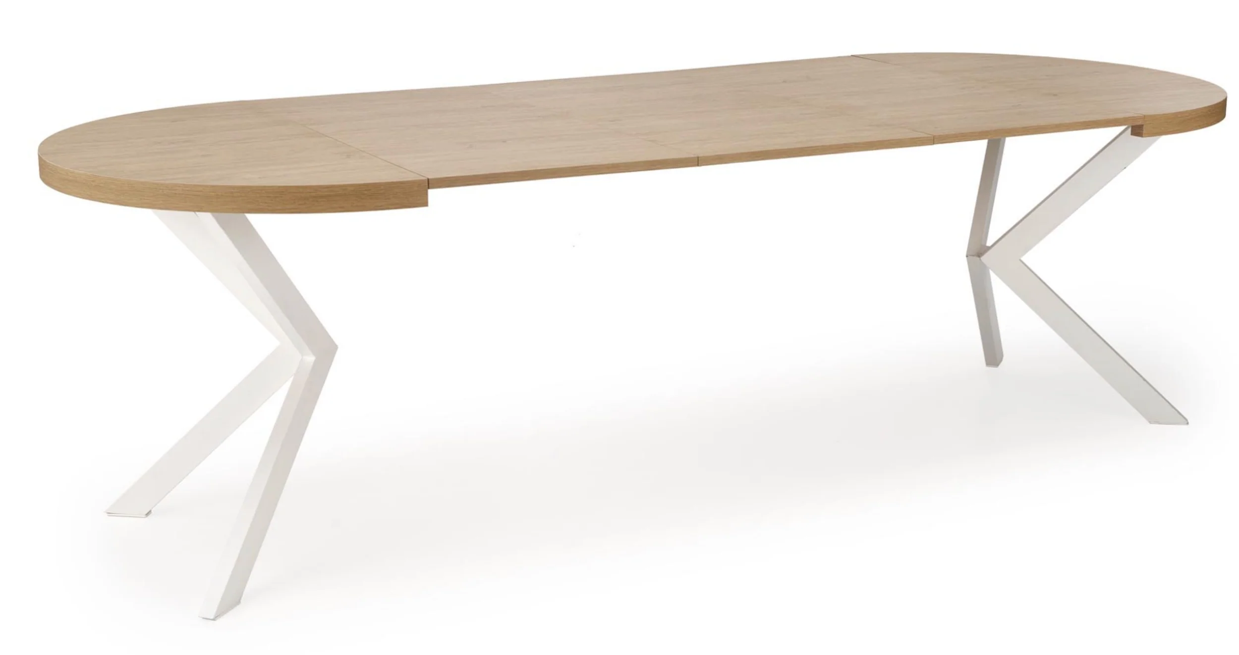 Stół rozkładany Obereler 100-250x100 cm dąb złoty/ biały - Image 6