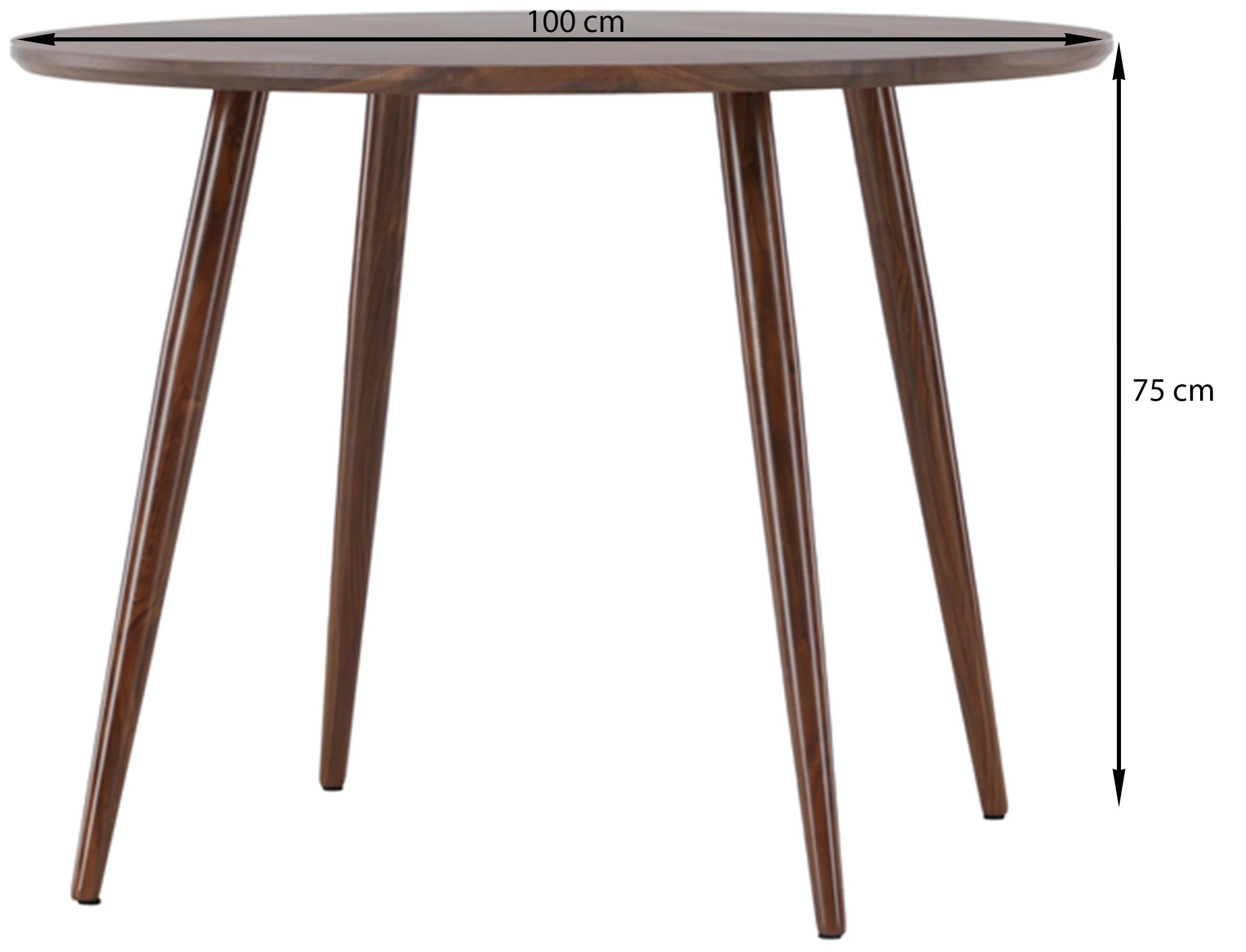 Stół Sanford okrągły blat średnica 100 cm mokka - Image 6