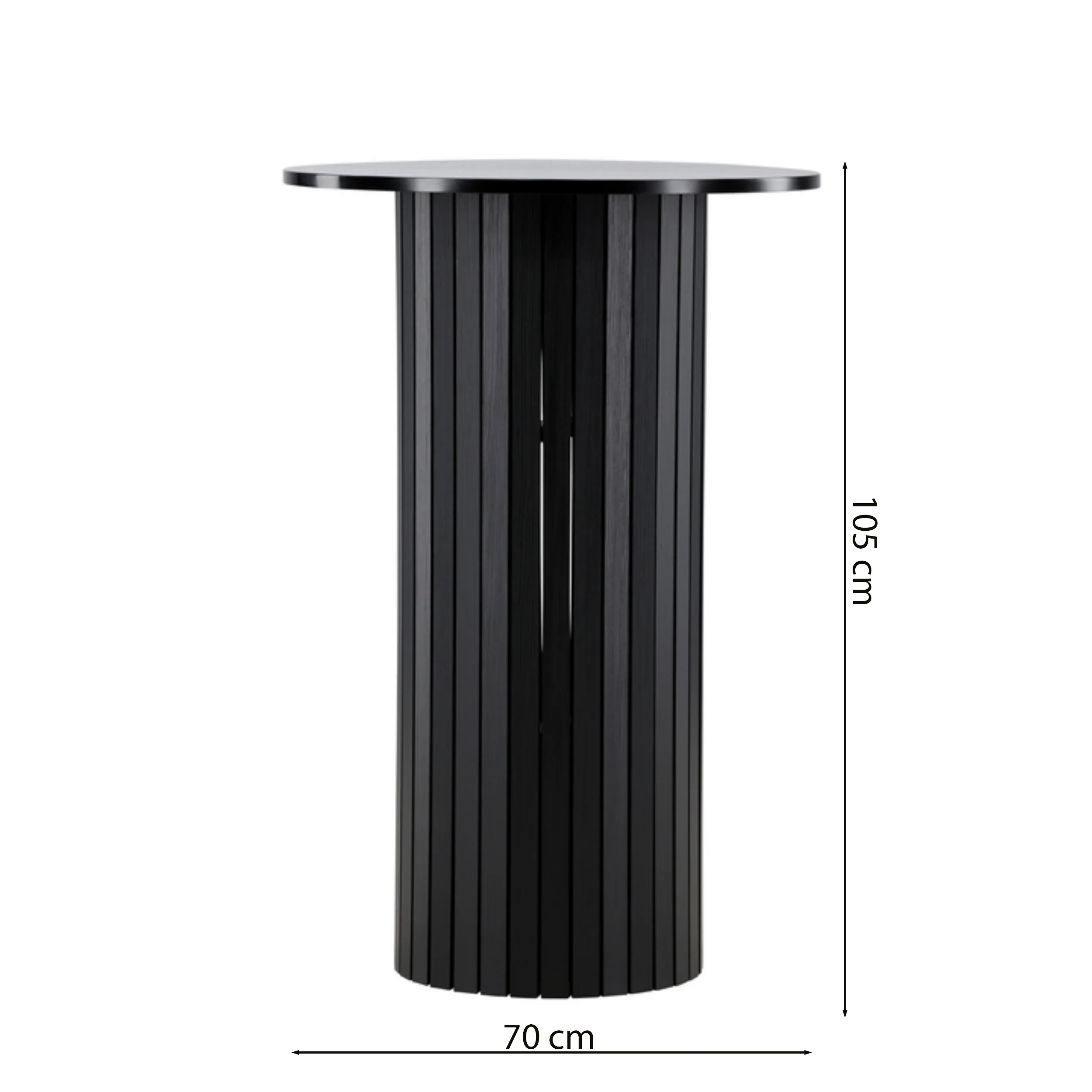 Stolik barowy Hydrown średnica 70 cm dąb czarny - Image 6