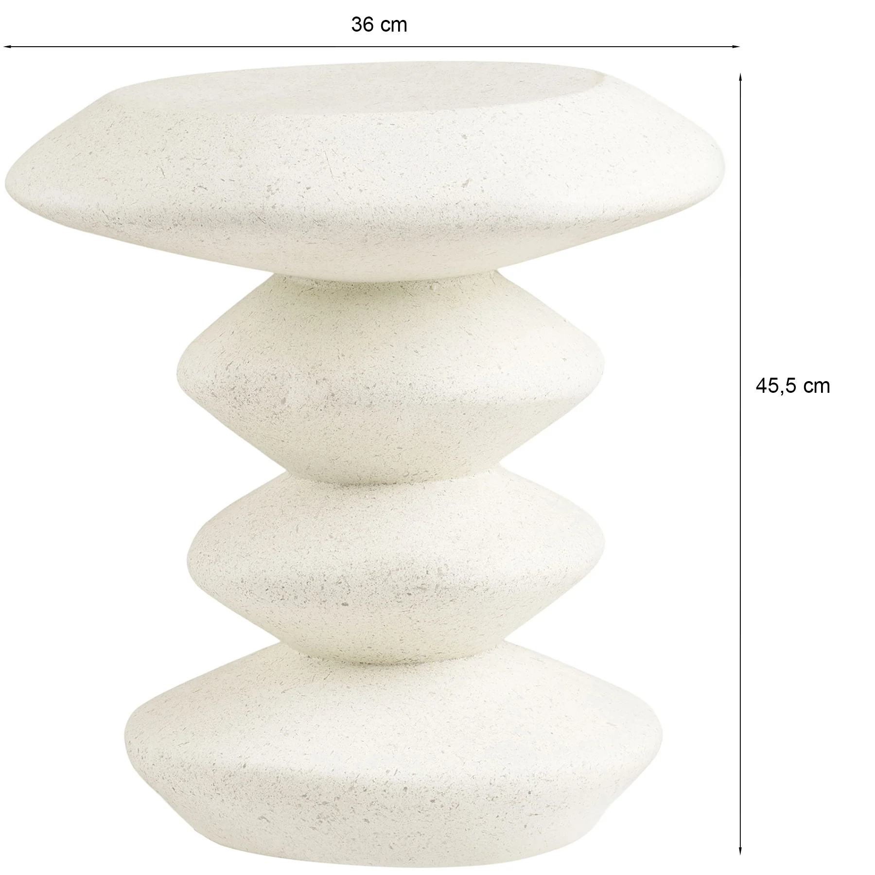 Stolik boczny Blackburn okrągły 36 cm biały - Image 6