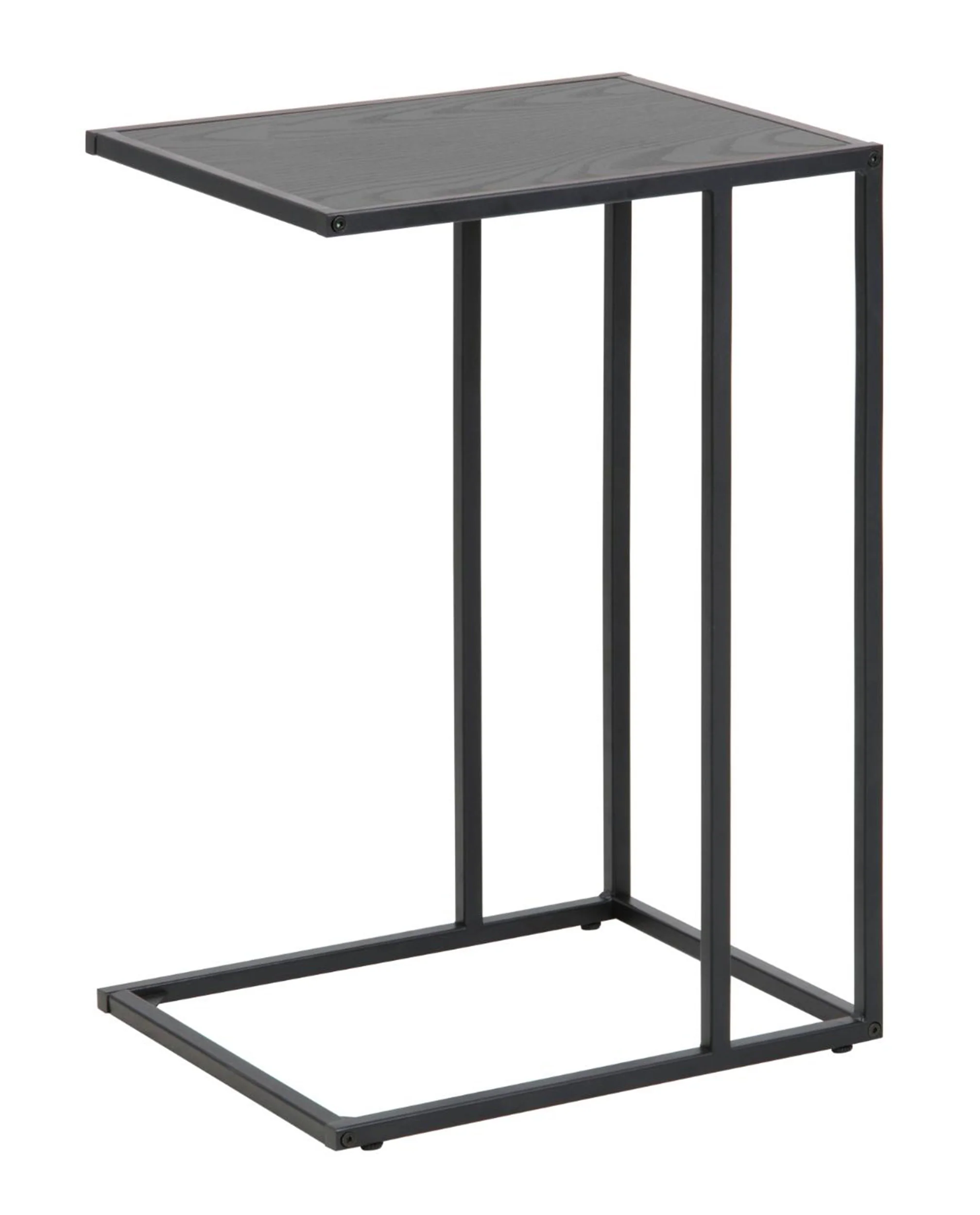 Stolik boczny Seaford metalowy 43x35 cm czarny