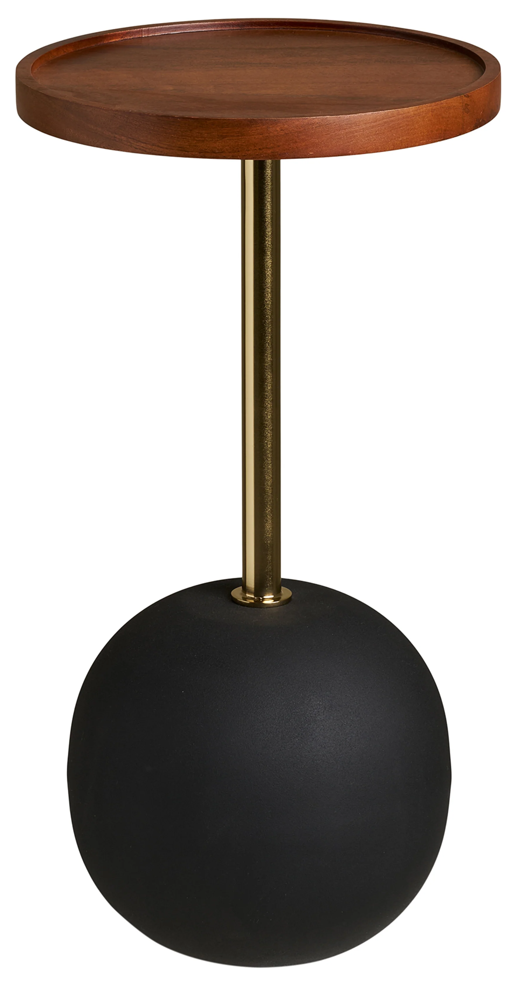 Stolik boczny Sirone okrągły 30 cm drewno mango