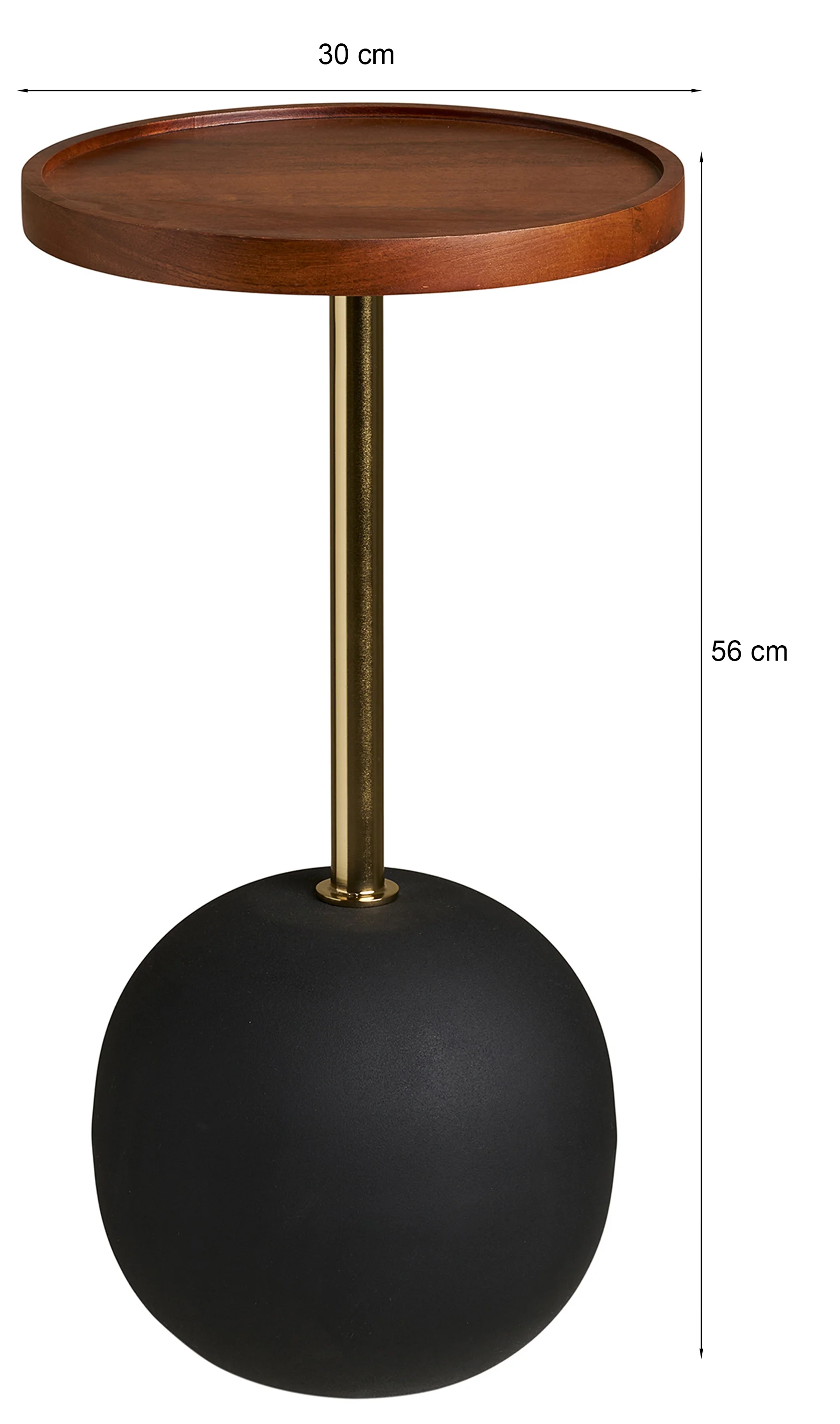 Stolik boczny Sirone okrągły 30 cm drewno mango - Image 6