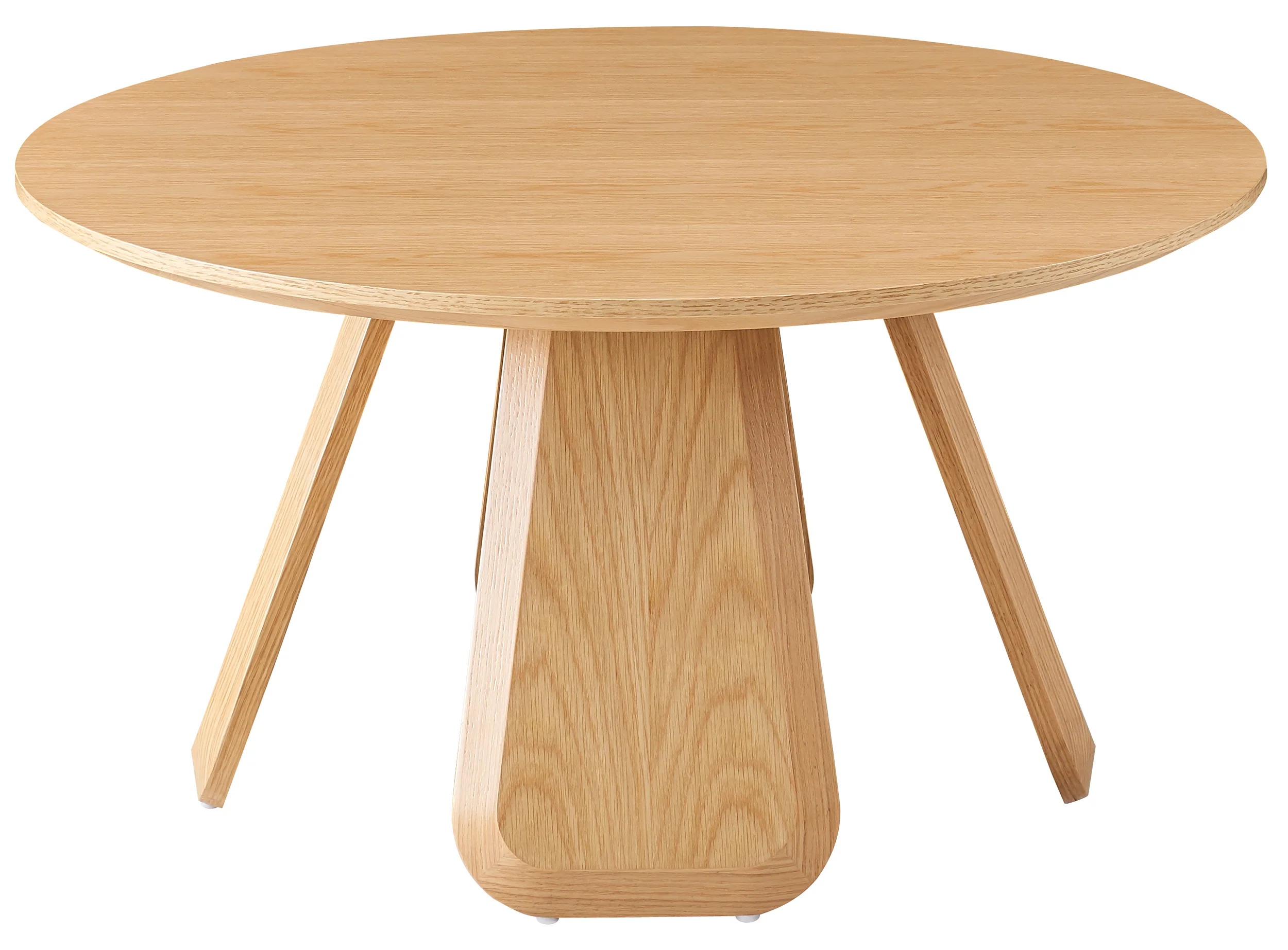 Stolik kawowy Affitly okrągły 80 cm dąb naturalny fornir - Image 5