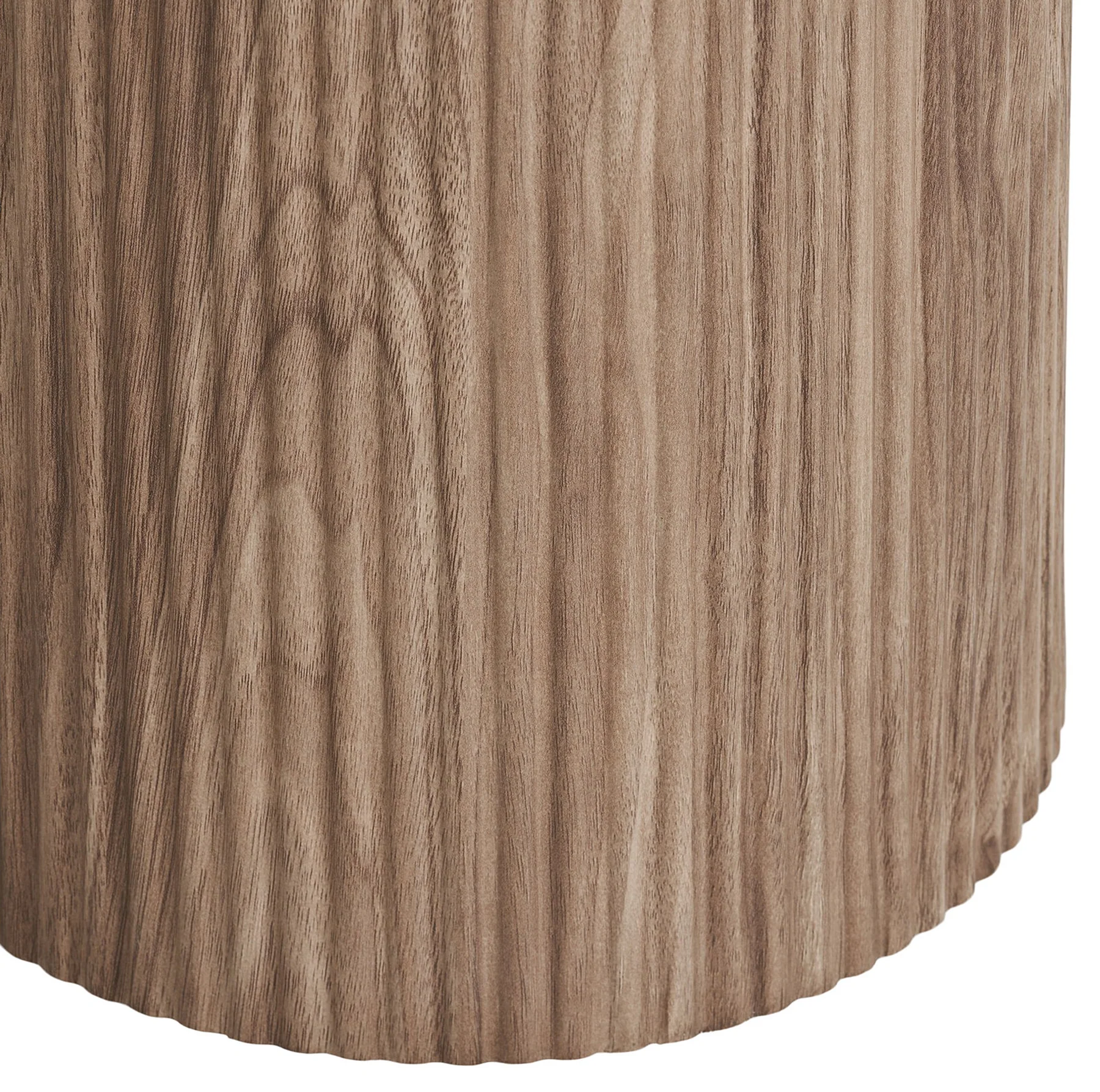 Stolik kawowy Athens okrągły 45 cm z okrągłą podstawą lamele jasny orzech ceramiczny blat - Image 5