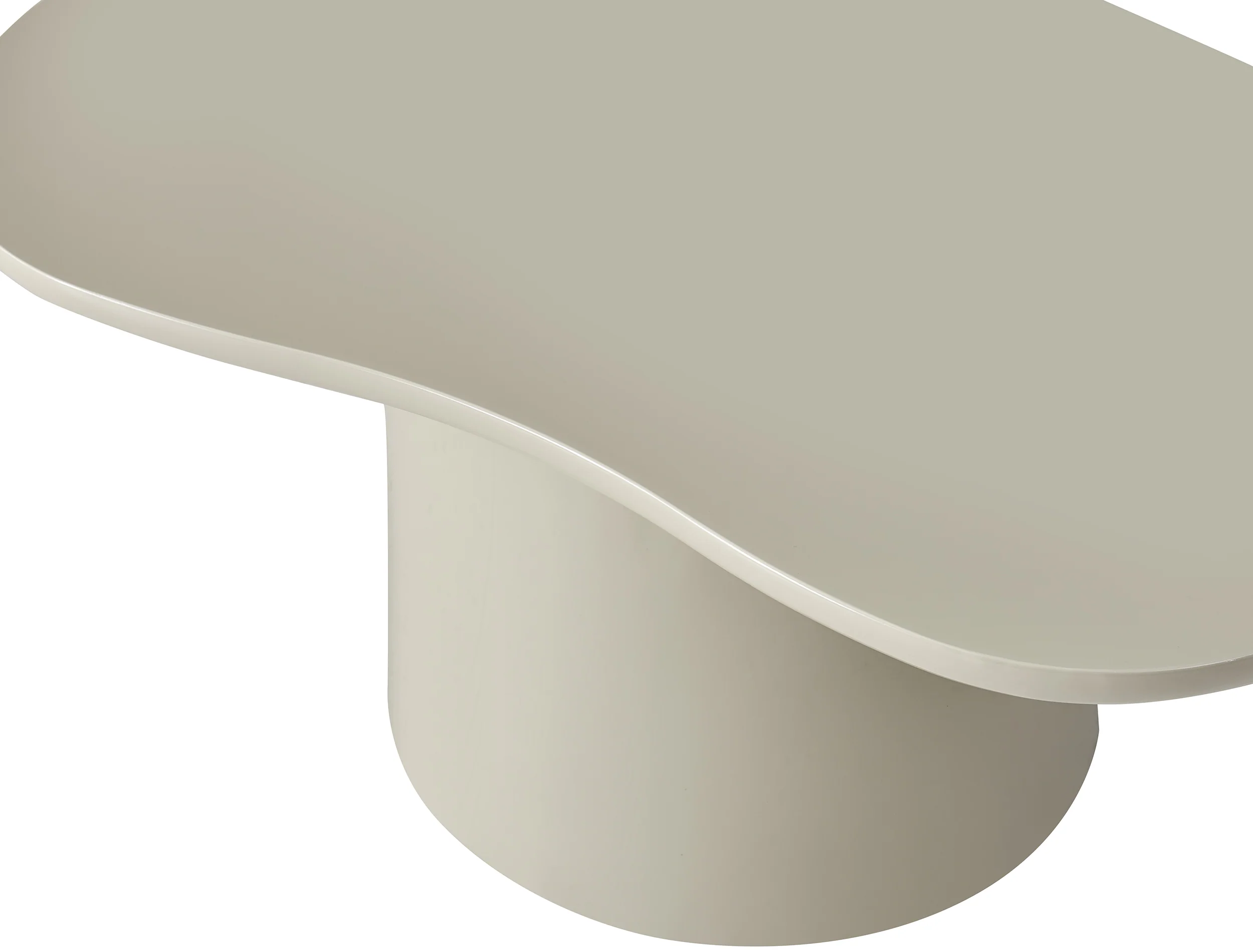 Stolik kawowy Atiously 84x53 cm kremowy wysoki połysk - Image 8