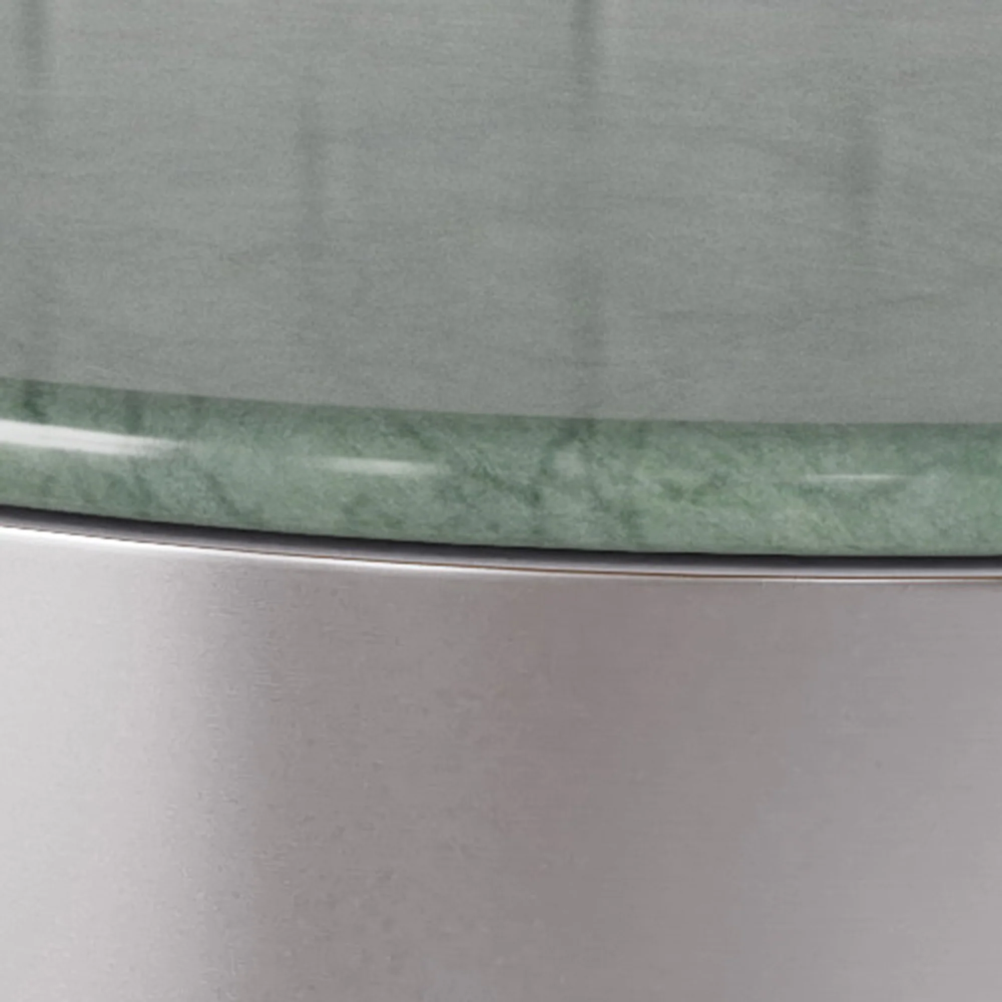 Stolik kawowy Cangas średnica 80 cm zielony marmurowy blat z metalową podstawą - Image 3