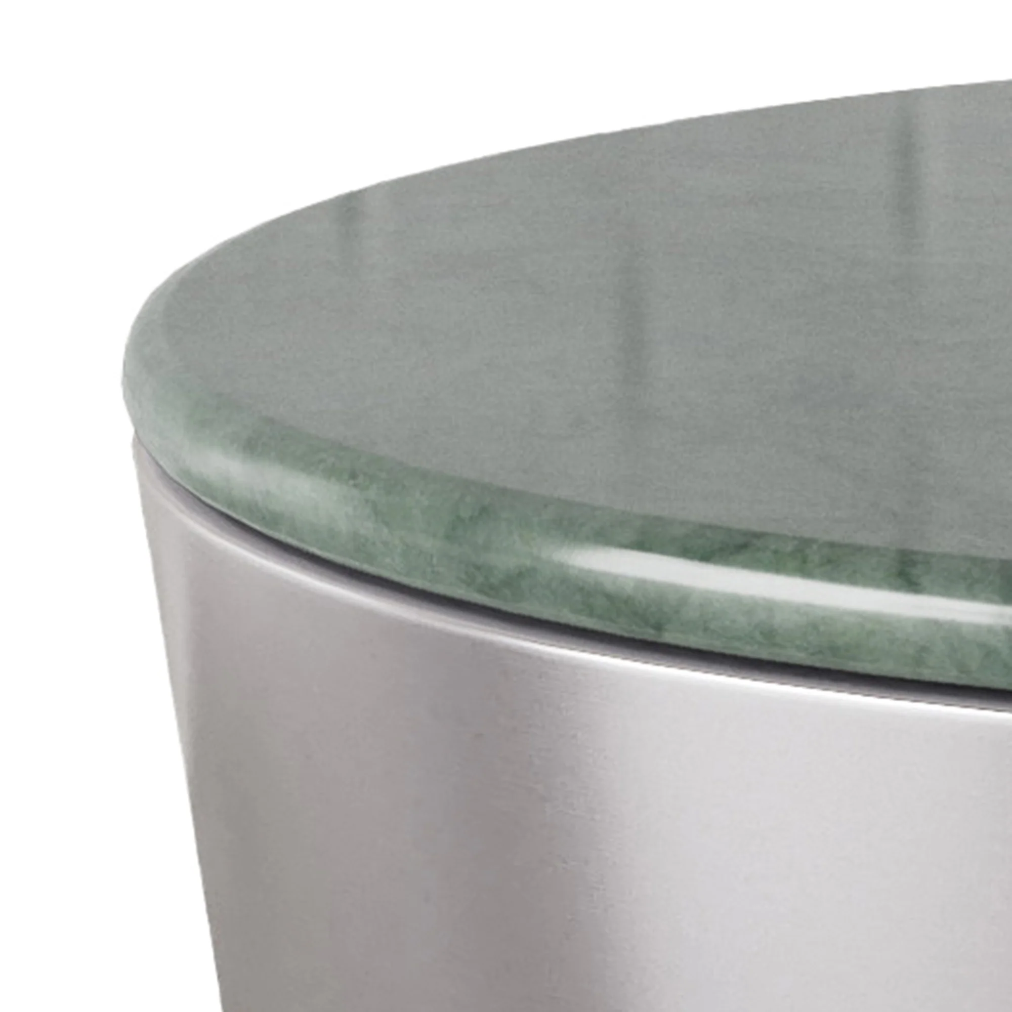 Stolik kawowy Cangas średnica 80 cm zielony marmurowy blat z metalową podstawą - Image 4