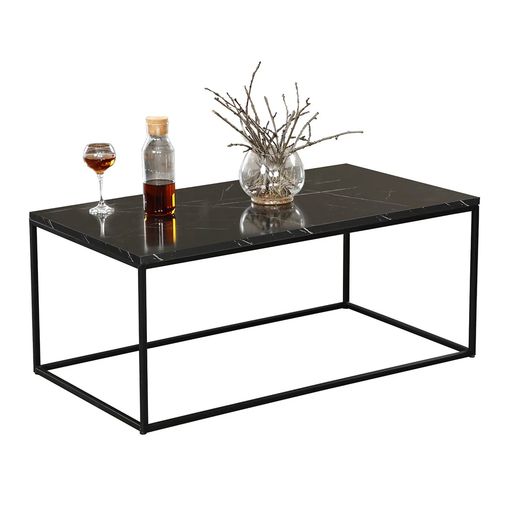 Stolik kawowy Cosstec czarny marmur 55x95 cm - Image 3